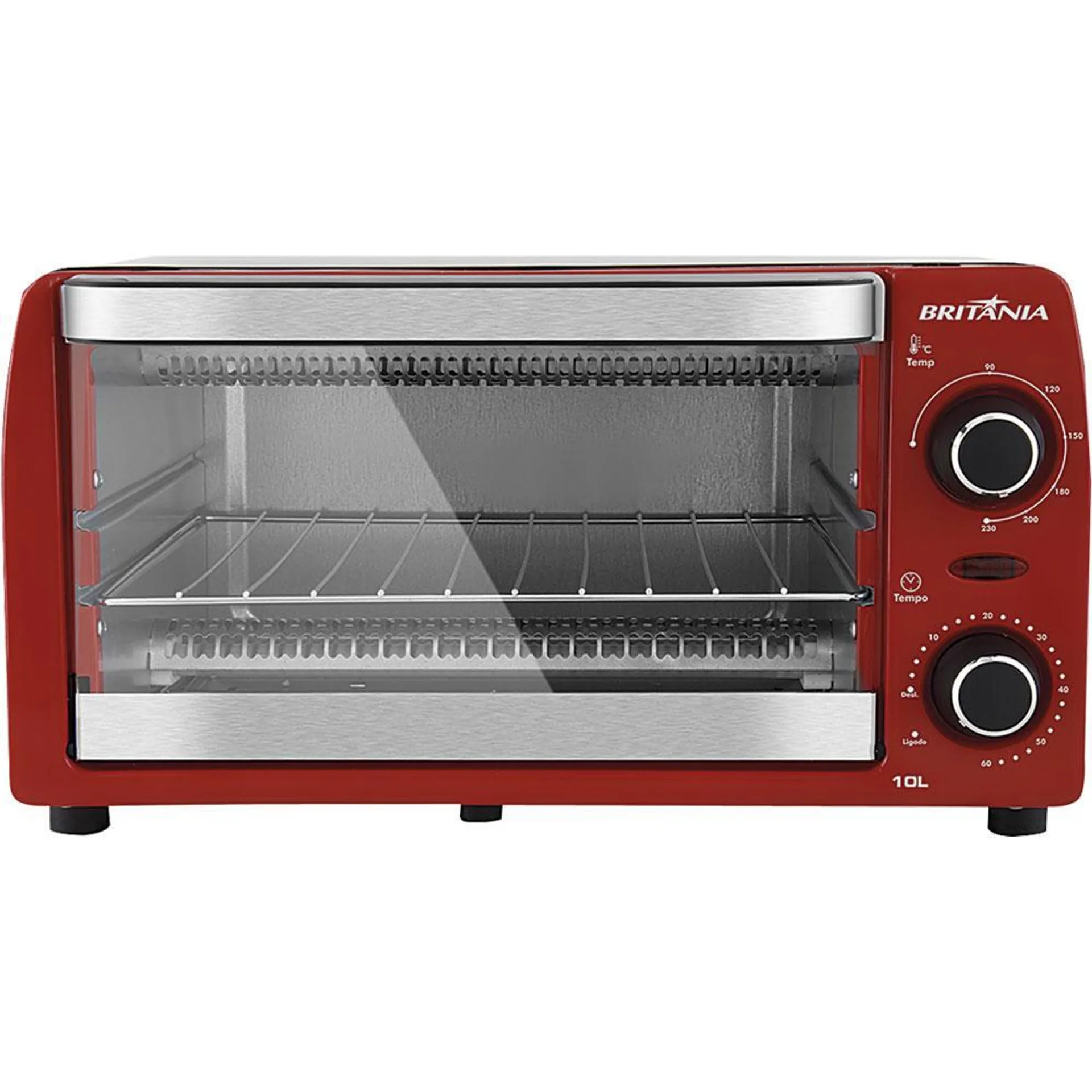 Forno Elétrico 10L Britânia BFE10V com Timer Vermelho 220V