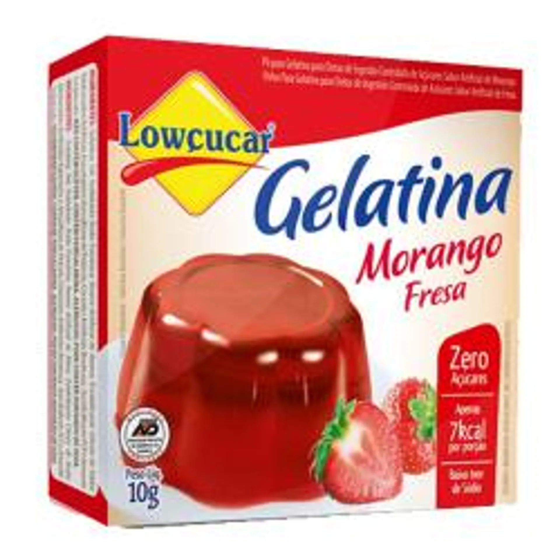Gelatina Lowcucar Zero Ac.10g Morango