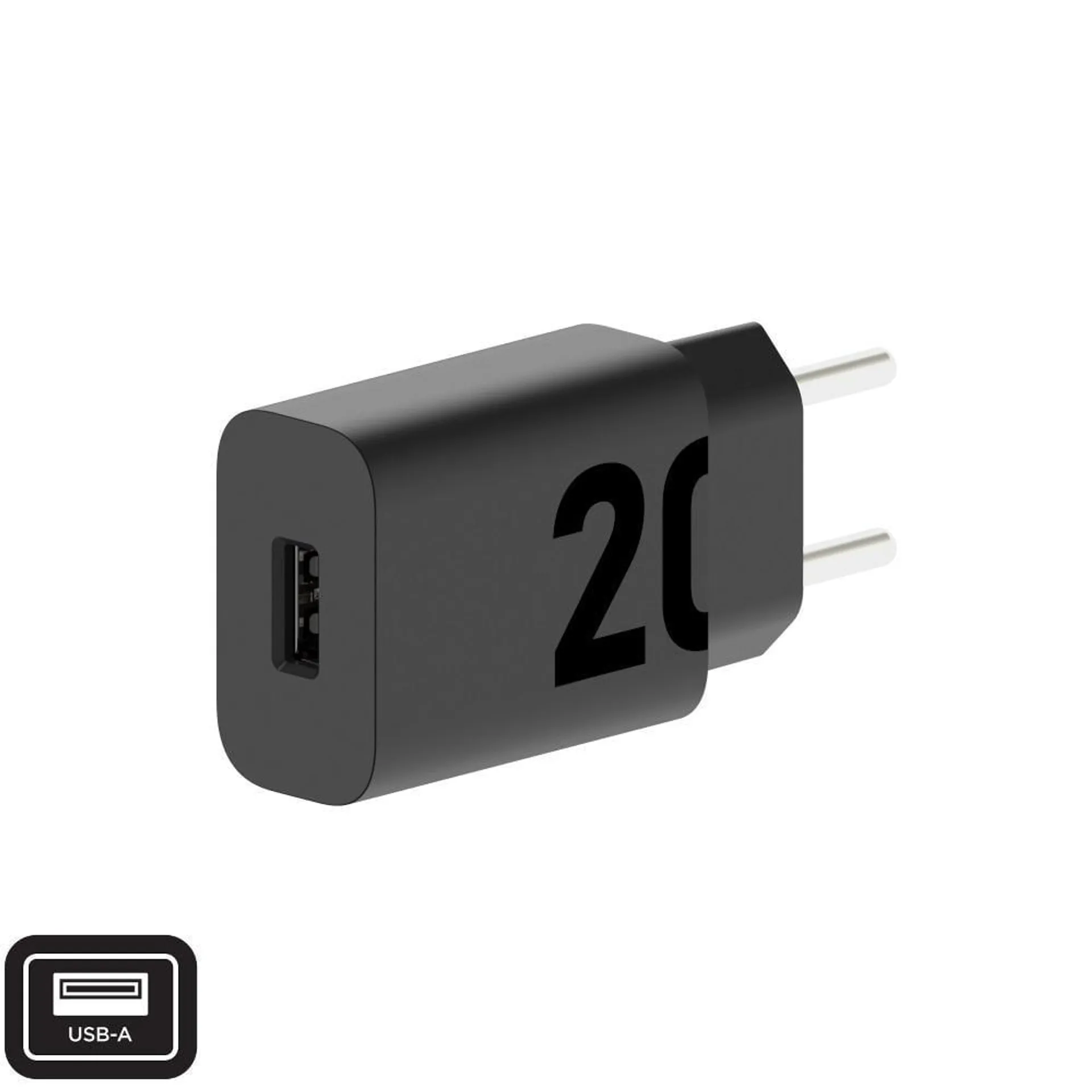 Carregador USB tomada 20W TurboPower, sem Cabo, Preto, MOTOROLA