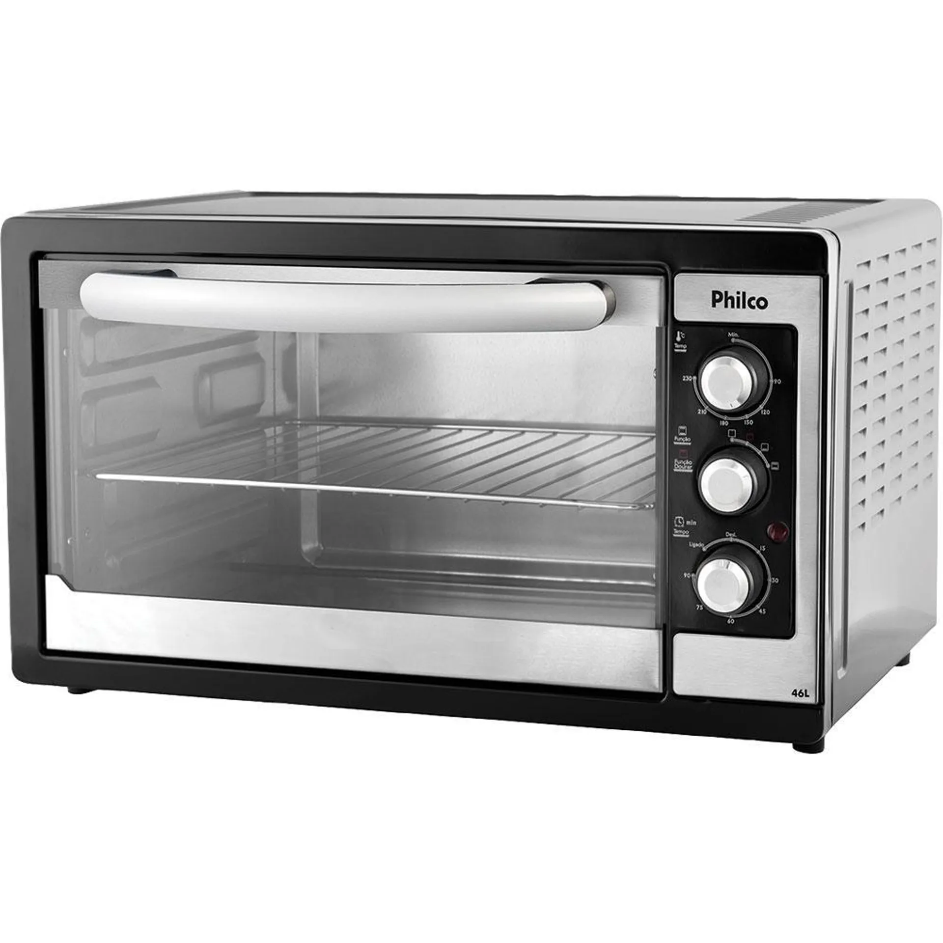 Forno Elétrico 46 Litros Philco com Timer Prata e Preto 127V