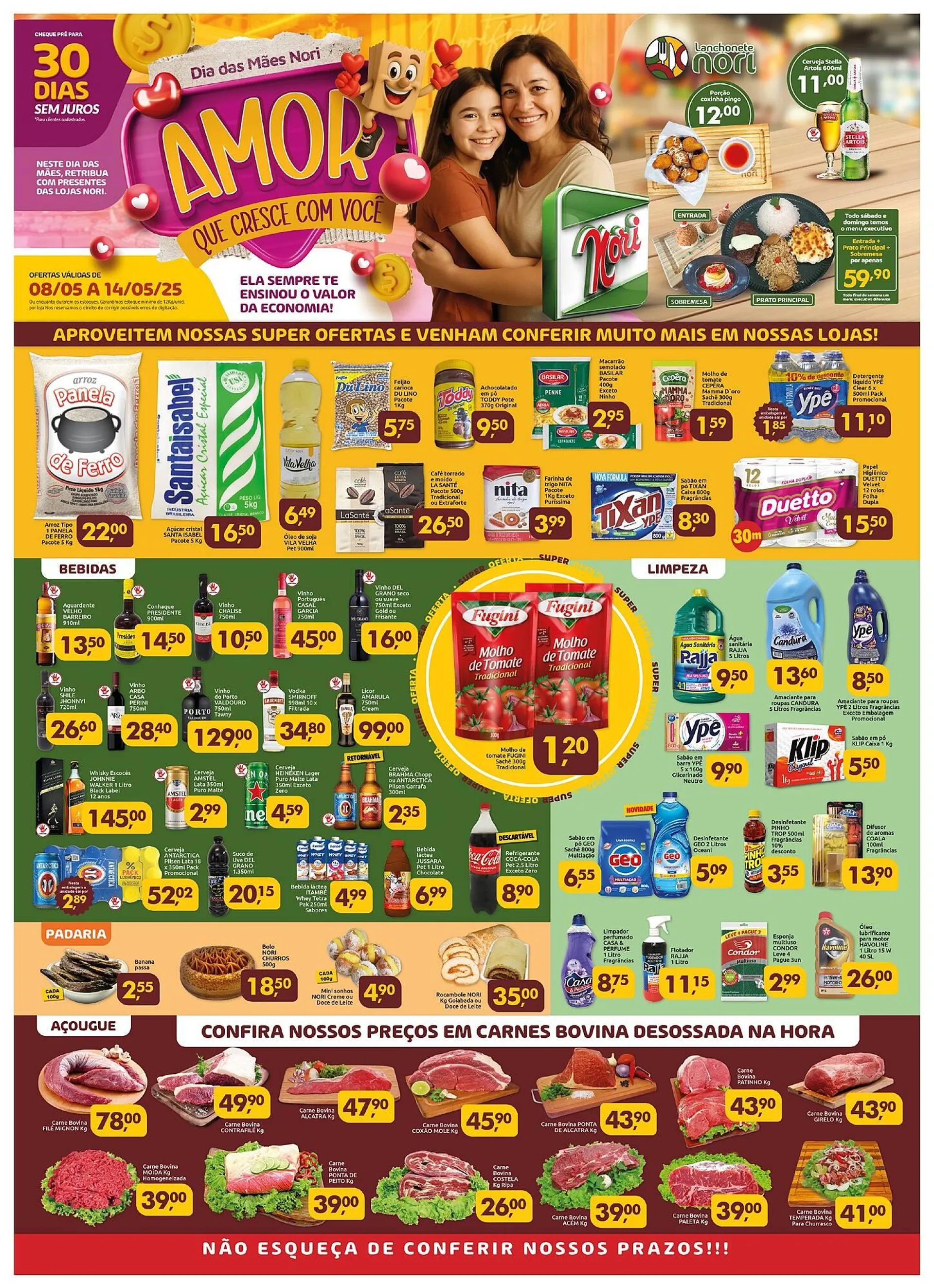 Encarte de Catálogo Supermercados Nori 8 de maio até 14 de maio 2025 - Pagina 1