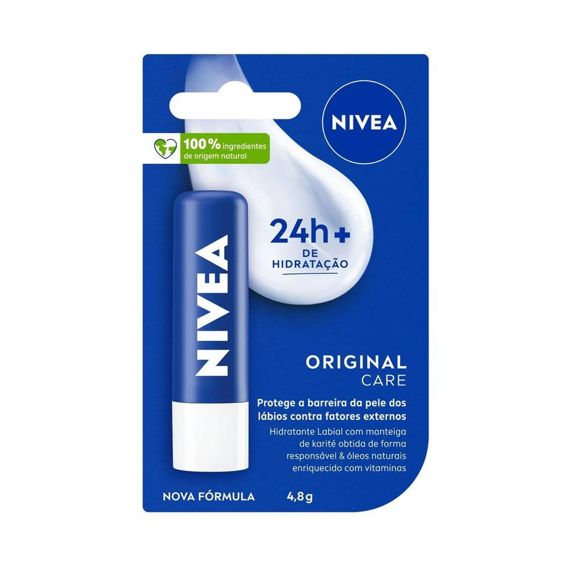 NIVEA Hidratante Labial Original Care 4,8g