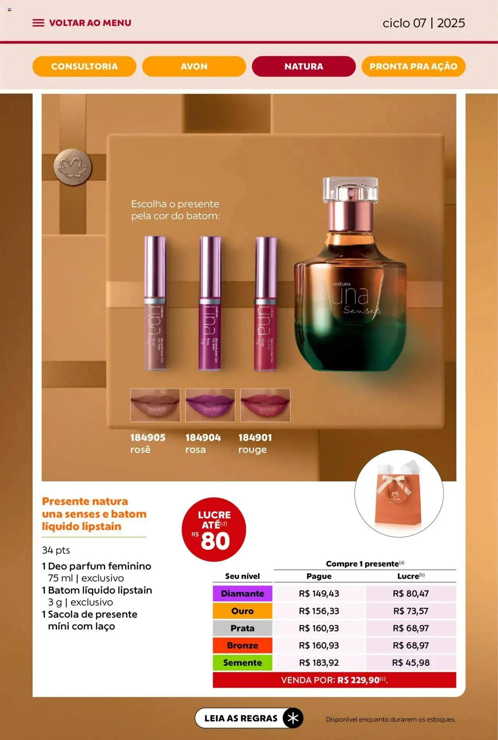 Encarte de Avon - Campanha 07: Minha Consultoria 3 de abril até 1 de maio 2025 - Pagina 70
