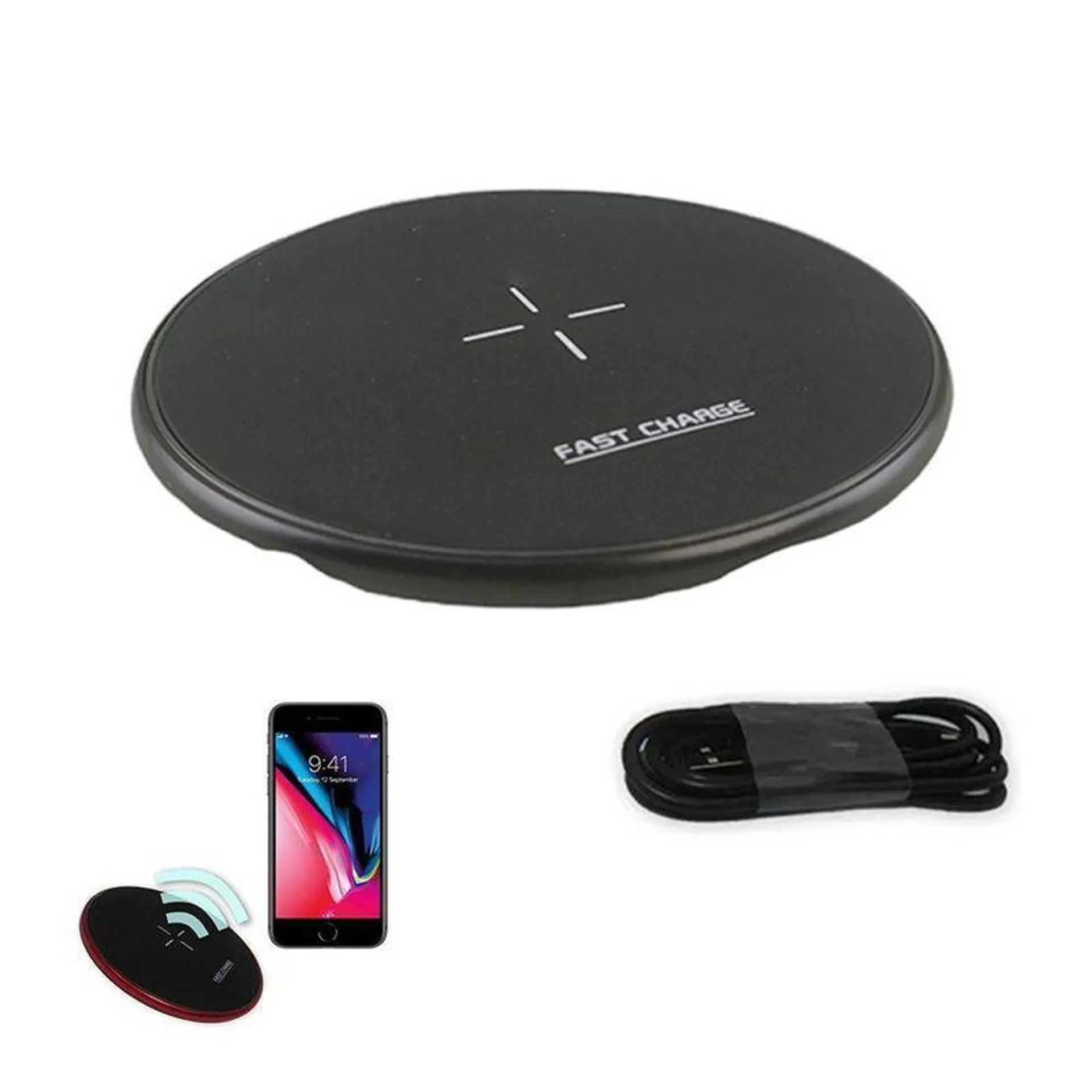 Carregador Induçao Qi Wireless Slim Sem Fio Android Ios