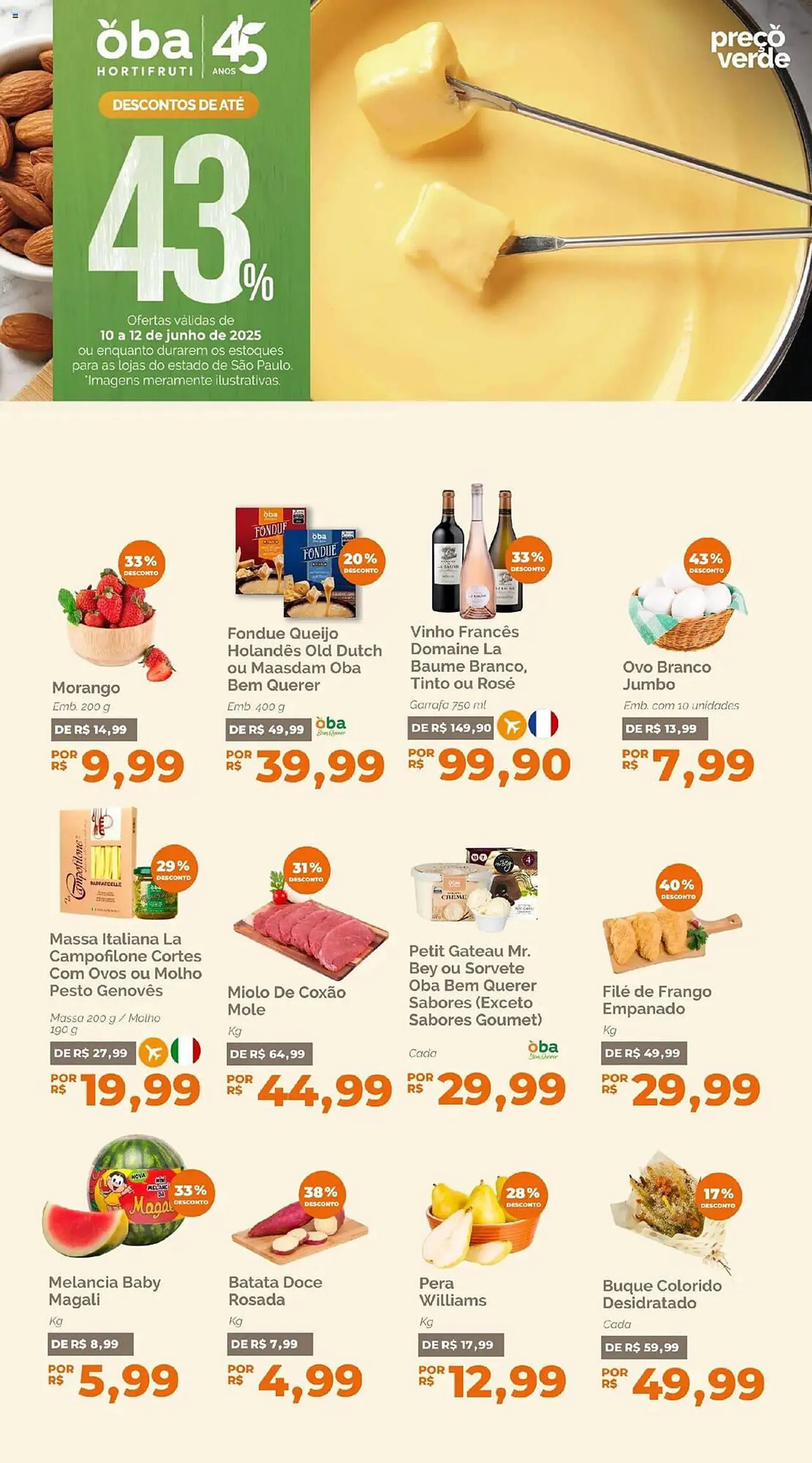 Encarte de Catálogo Oba Hortifruti 10 de junho até 13 de junho 2025 - Pagina 1