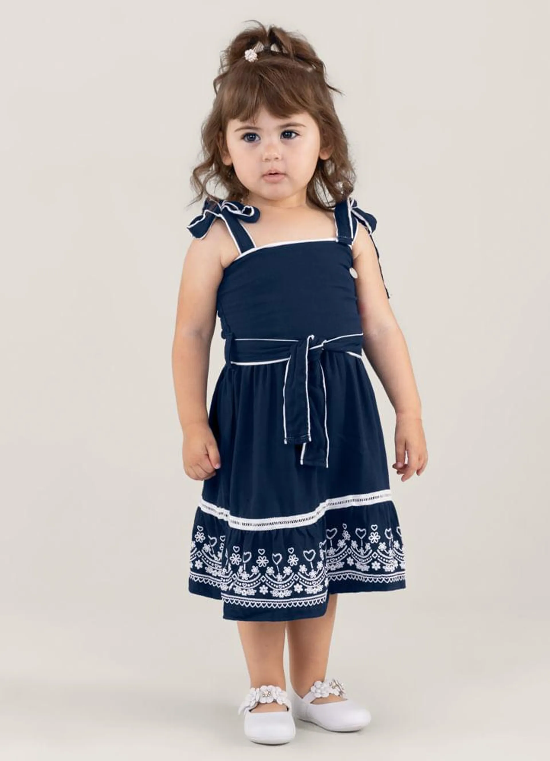 Vestido infantil midi Mundi