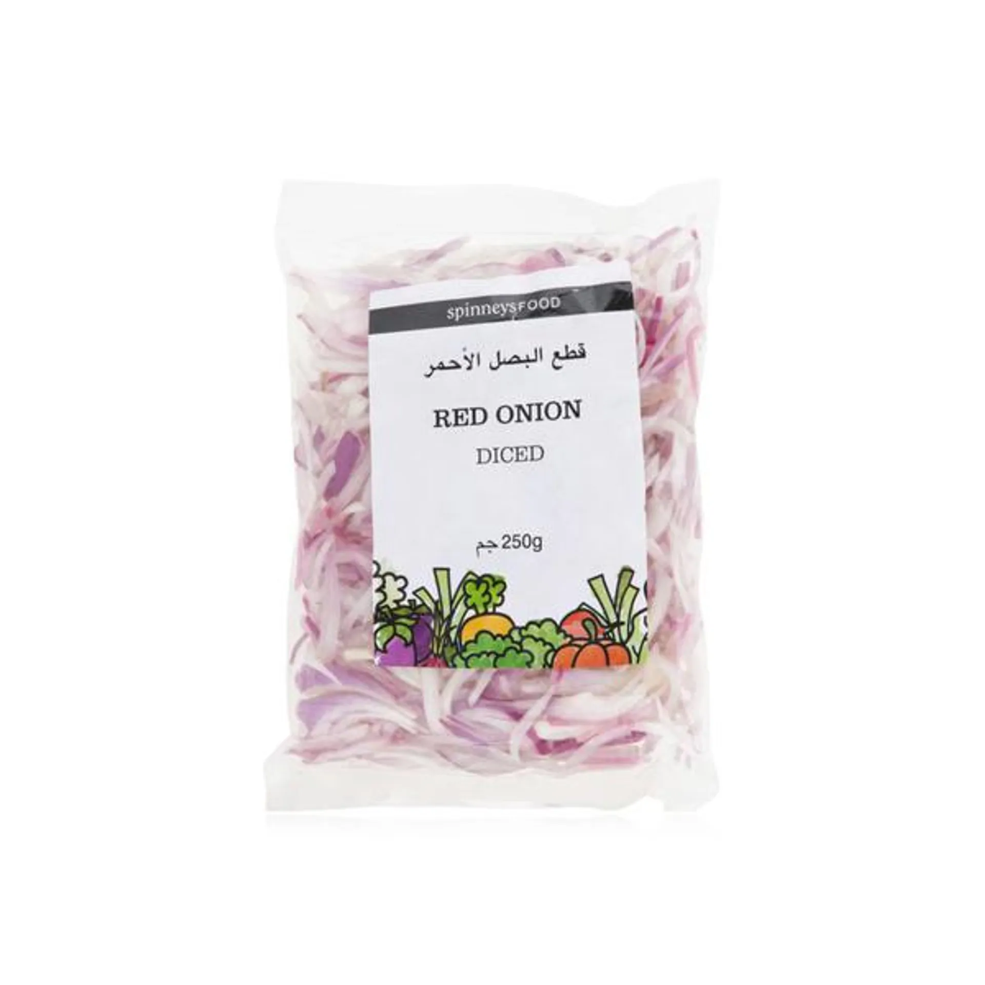 SpinneysFOOD sliced red onion 250g