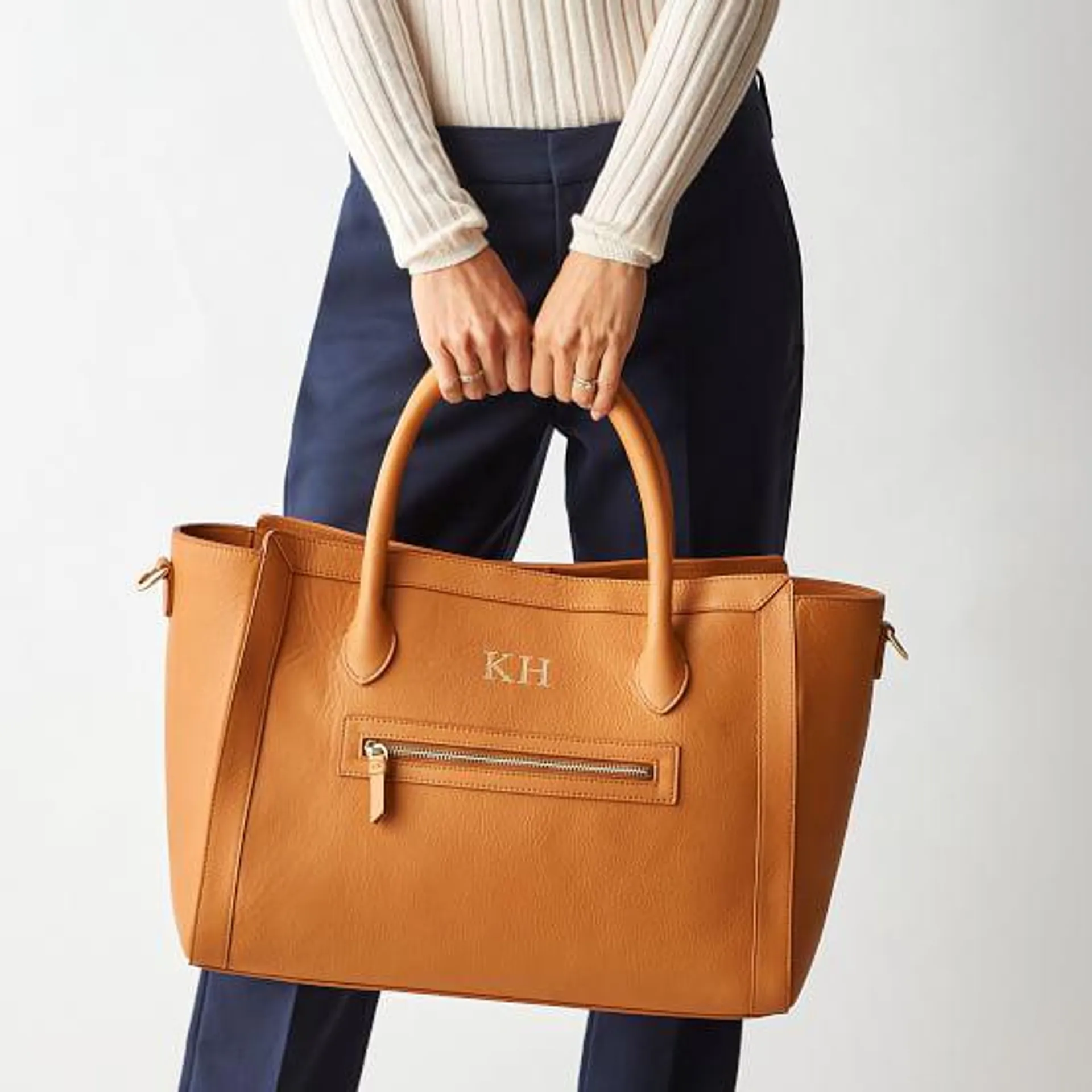 Zoe Leather Work Tote