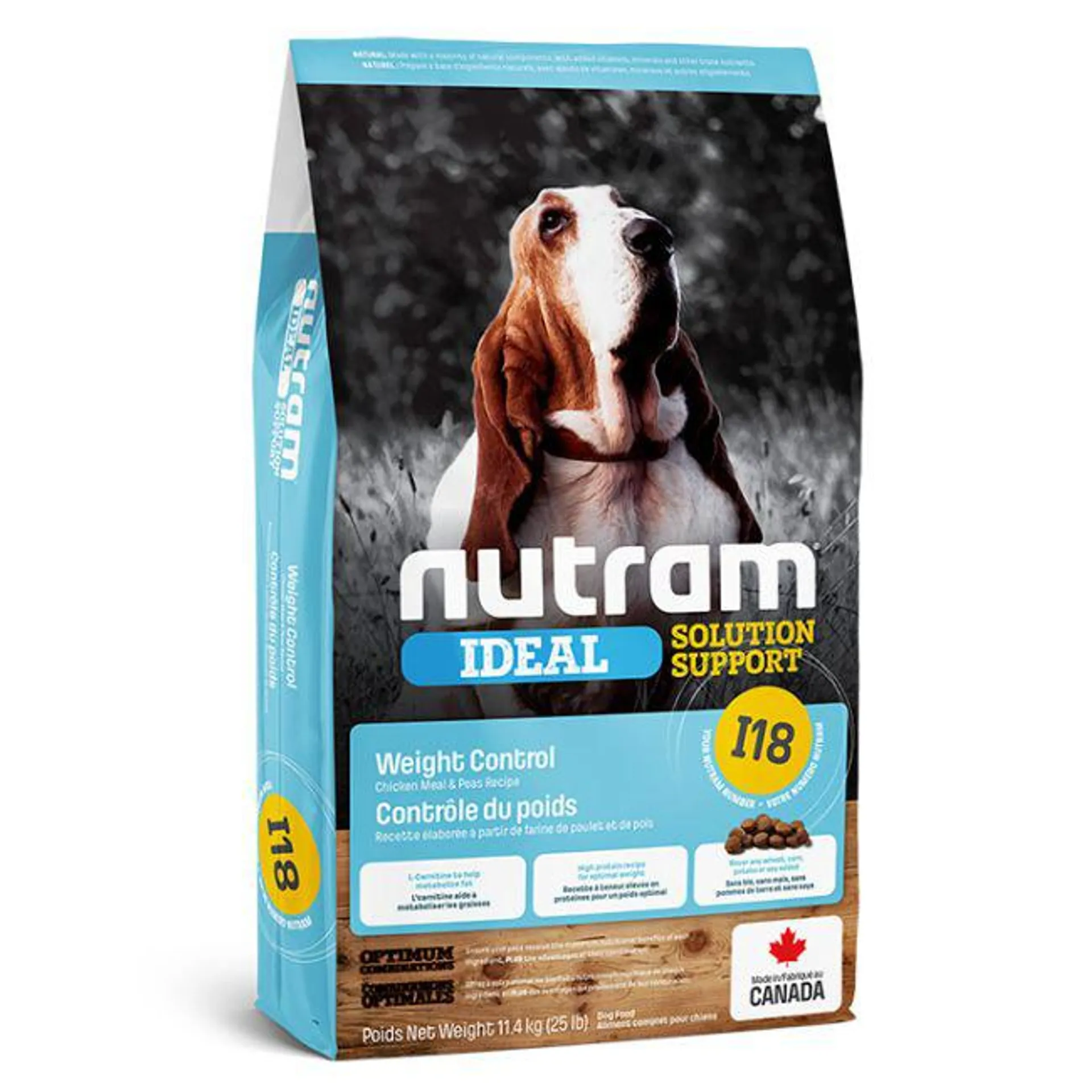 Nutram I18 Ideal Solution Support Weight Control Με Κοτόπουλο 11.4Kg