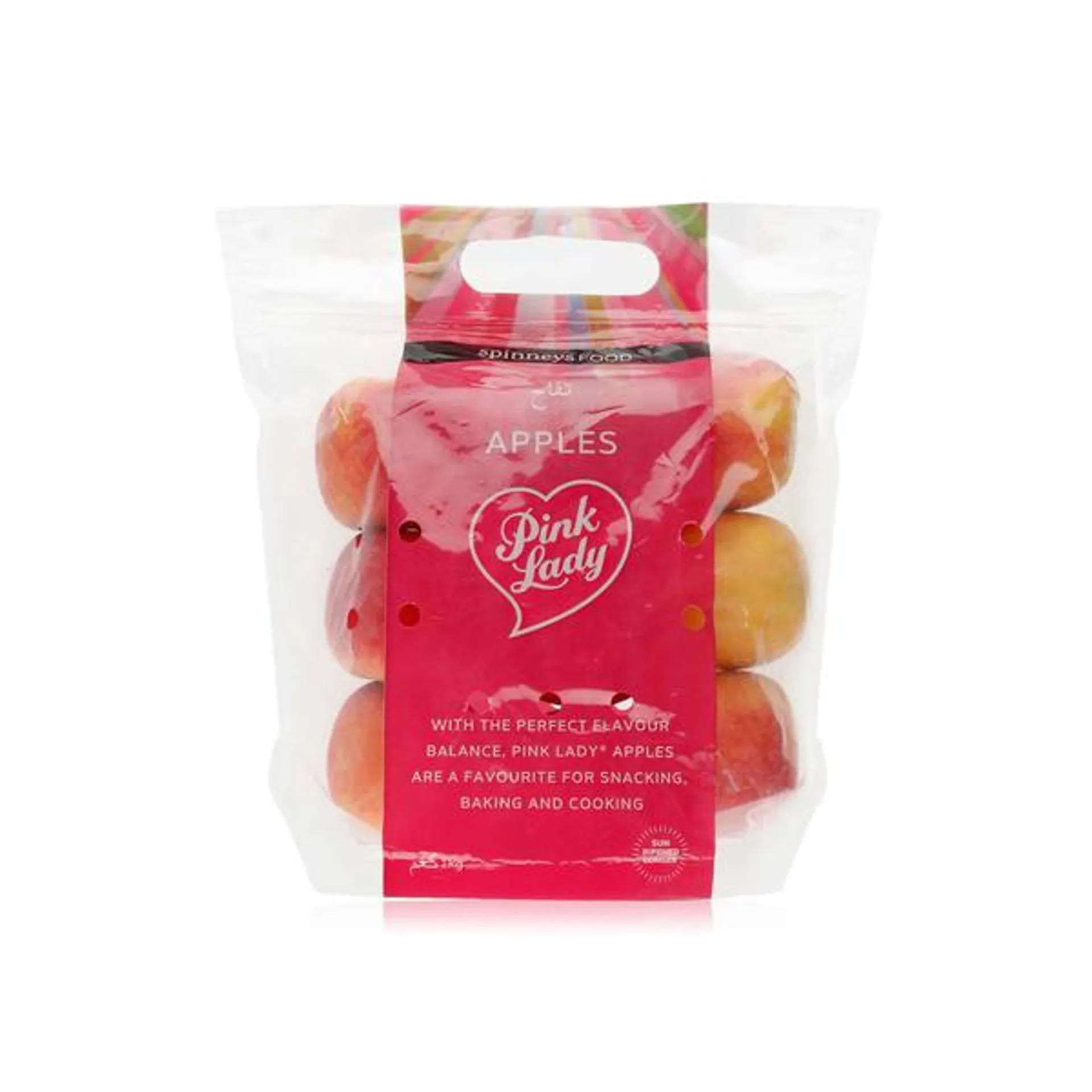 SpinneysFOOD Pink Lady apples 1kg bag