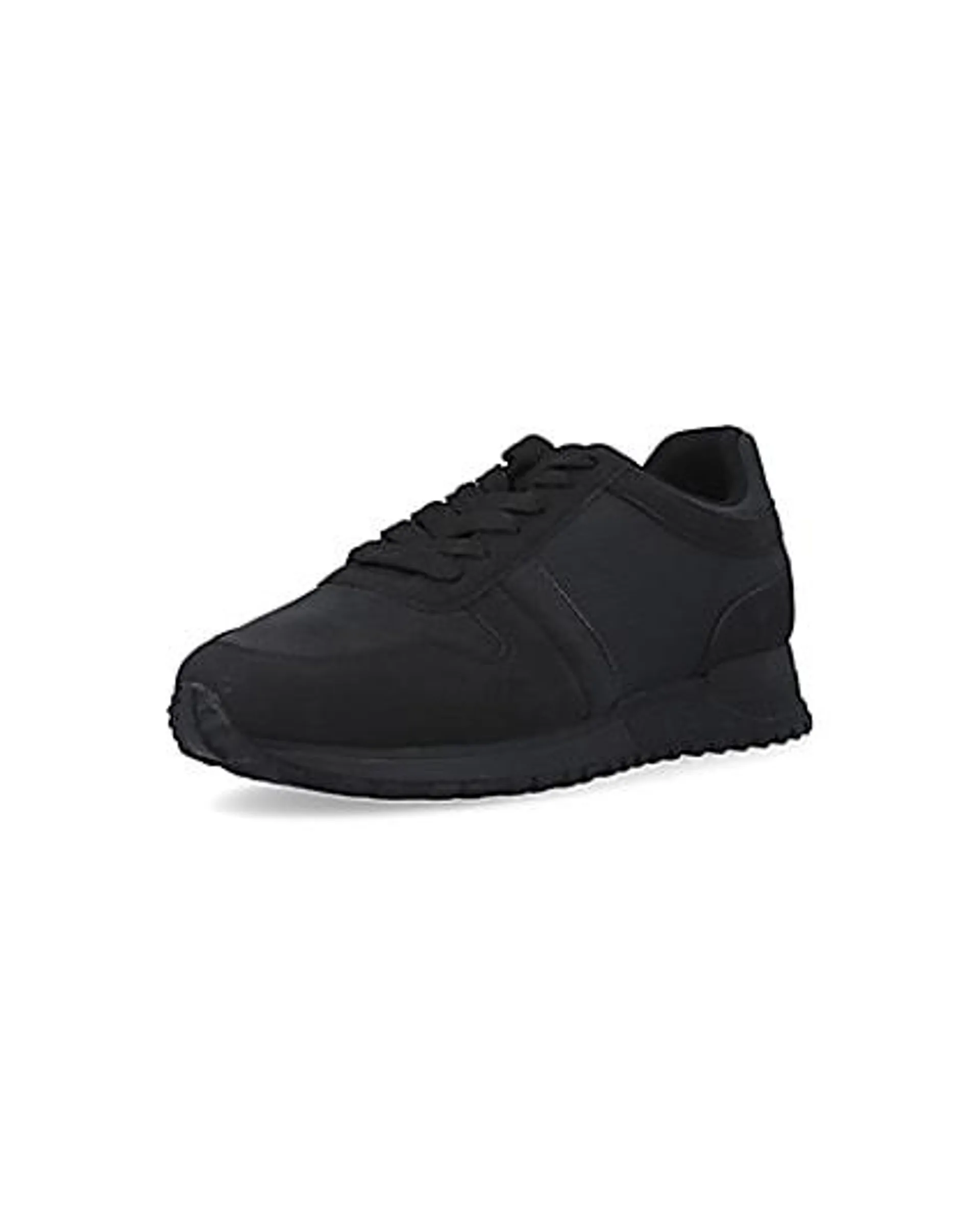 Black embossed trainers