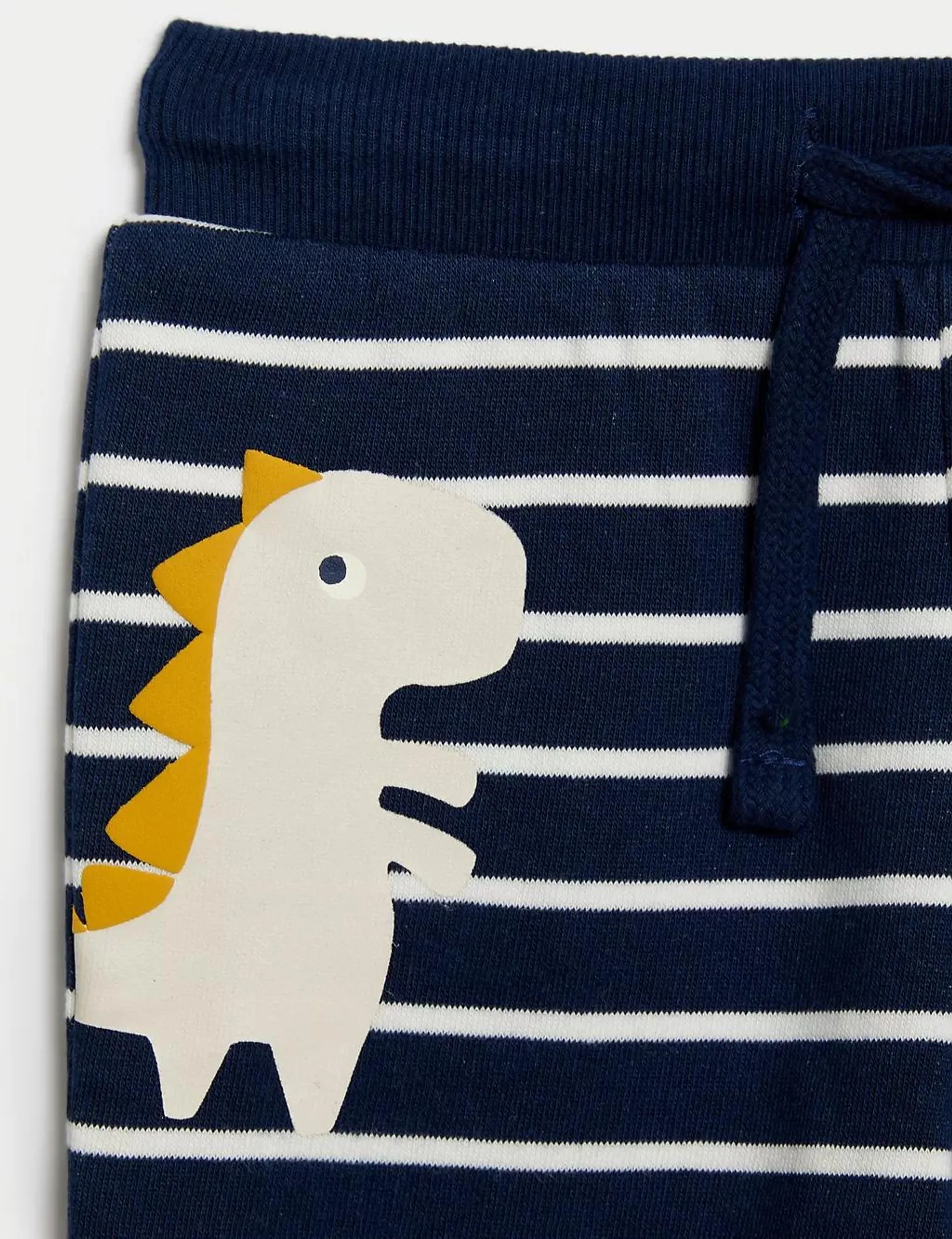 Cotton Rich Striped Dinosaur Joggers (0-3 Yrs)