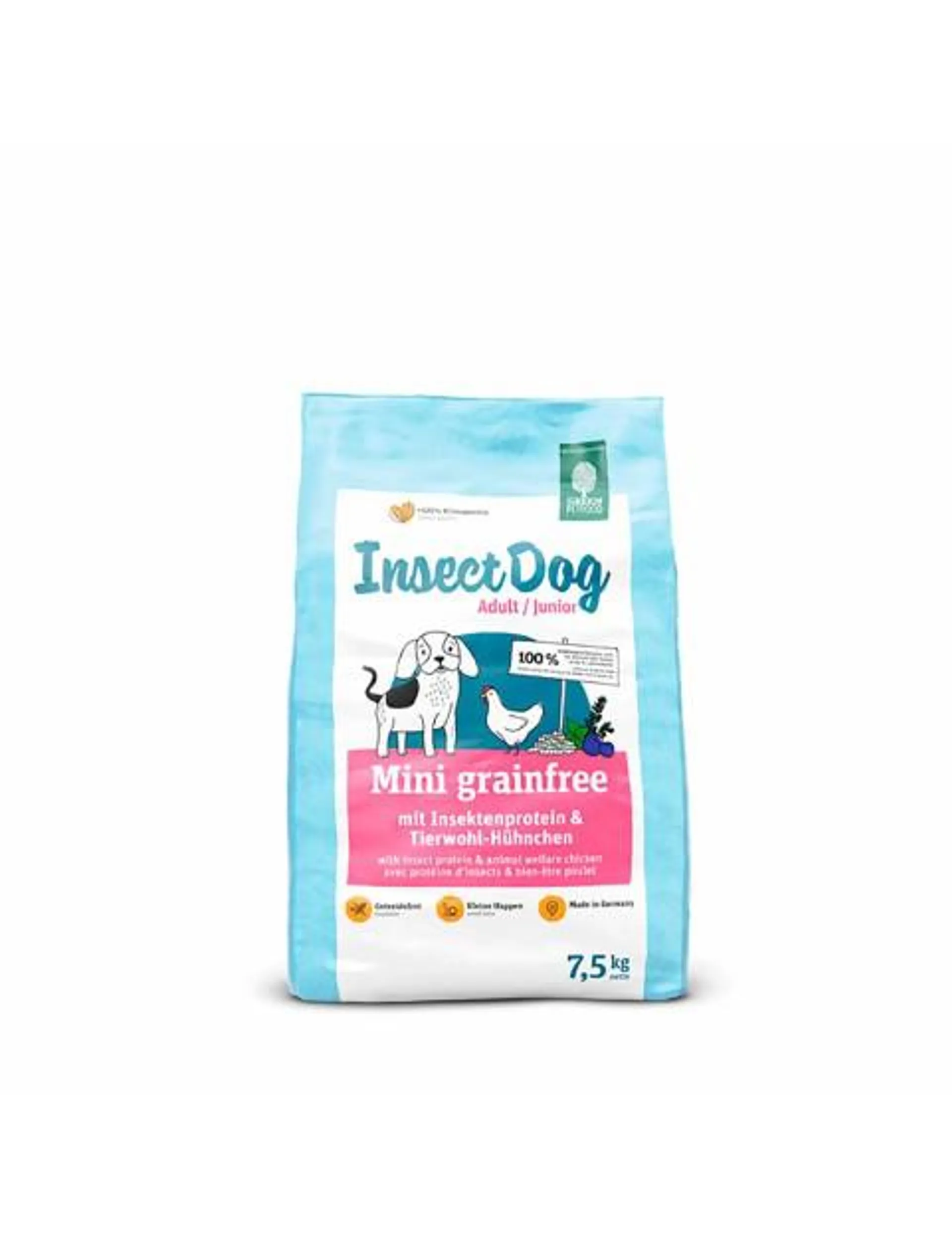 Pienso Insectdog sin cereales para perros de razas minis
