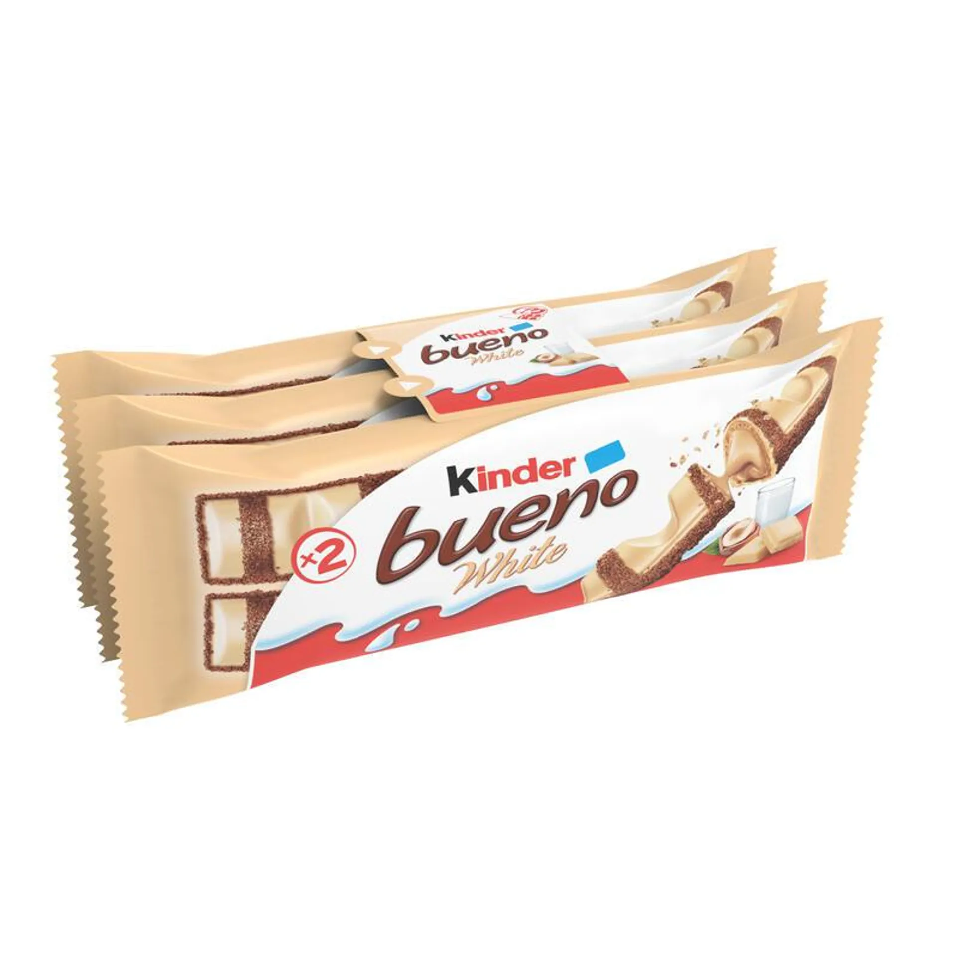 KINDER Bueno White Γκοφρέτα με Λευκή Σοκολάτα 2x3τεμ. 117gr