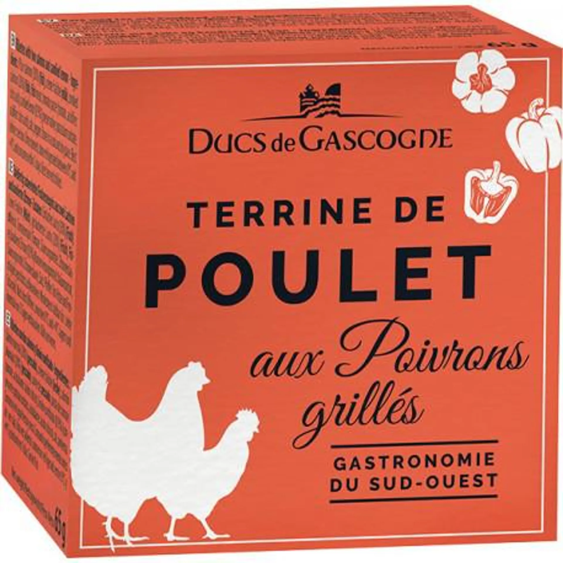 Poulet aux poivrons grillés en terrines