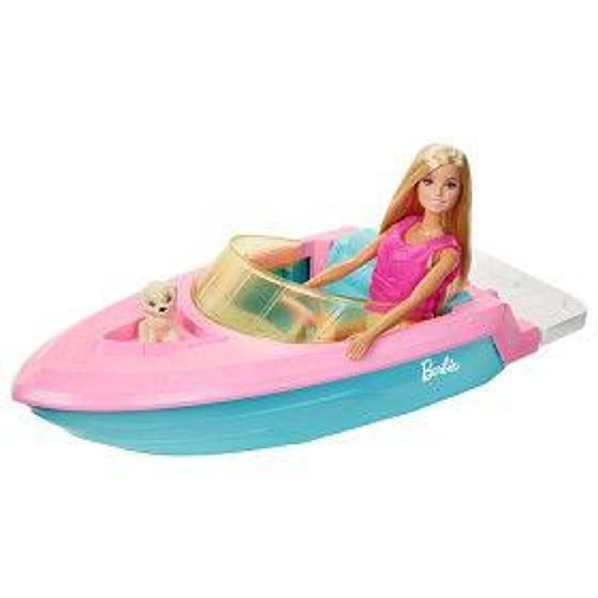 Dukke Barbie med båt