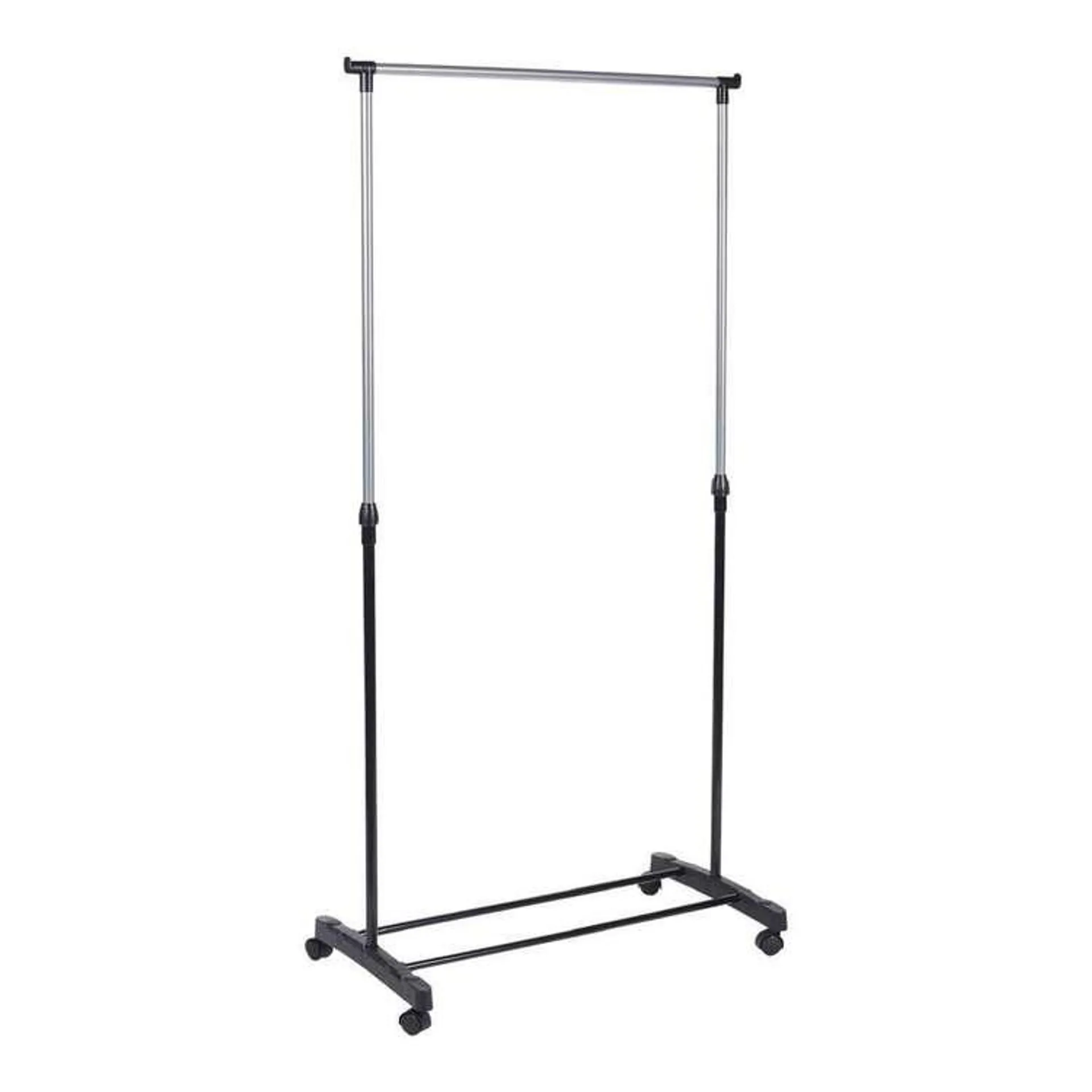 Living Space Single Garment Rack With Wheels Stainless Steel