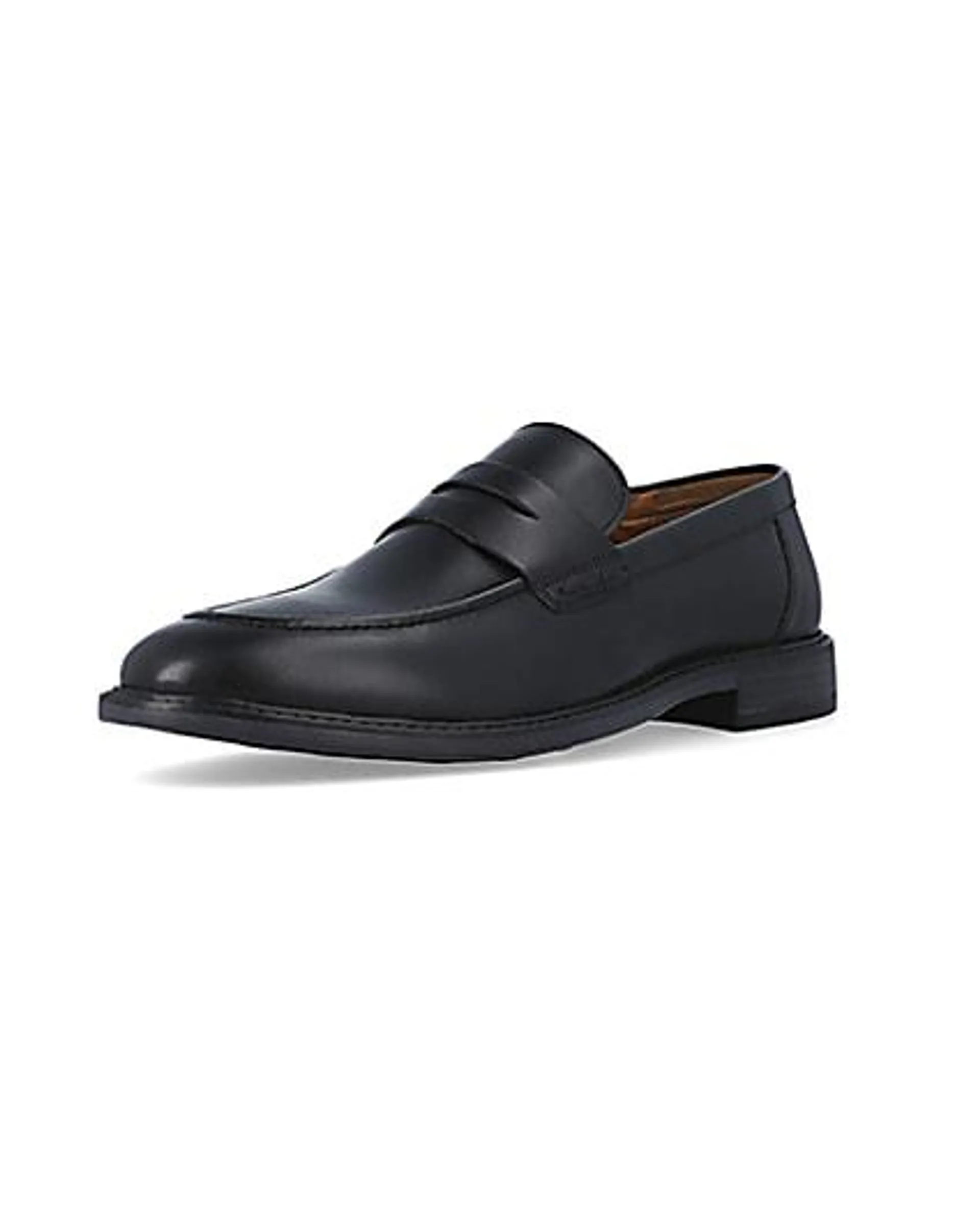 Black Leather Penny Loafers