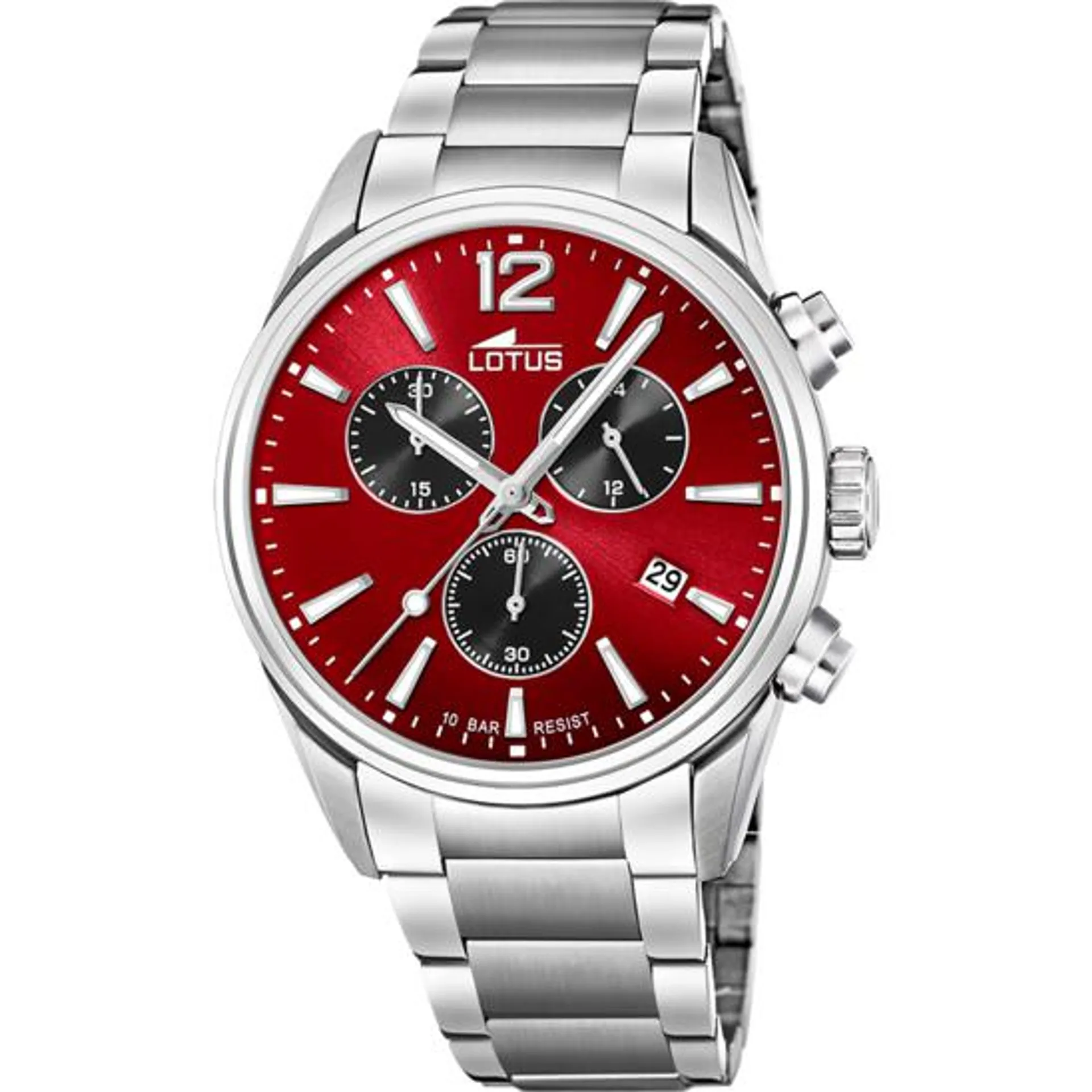 RELOJ DE HOMBRE LOTUS CHRONO CON ESFERA ROJA 18690/5