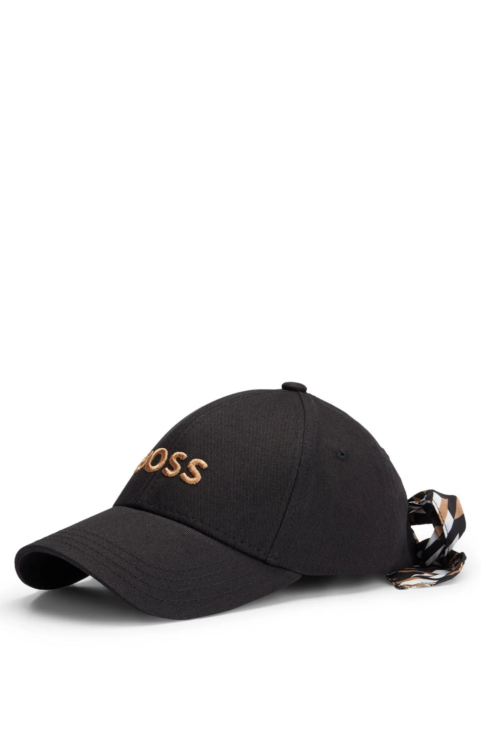 Cotton-twill cap with logo and signature-stripe bow
