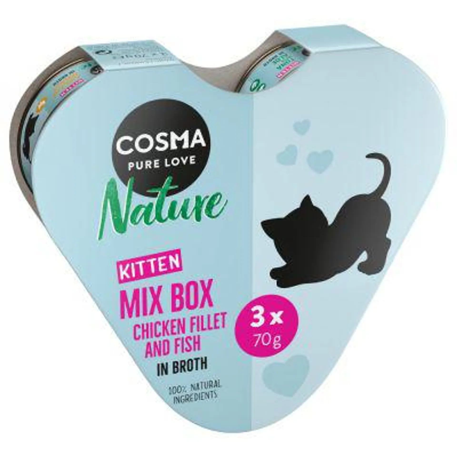 Cosma Nature Kitten Herz-Box 3 x 70 g