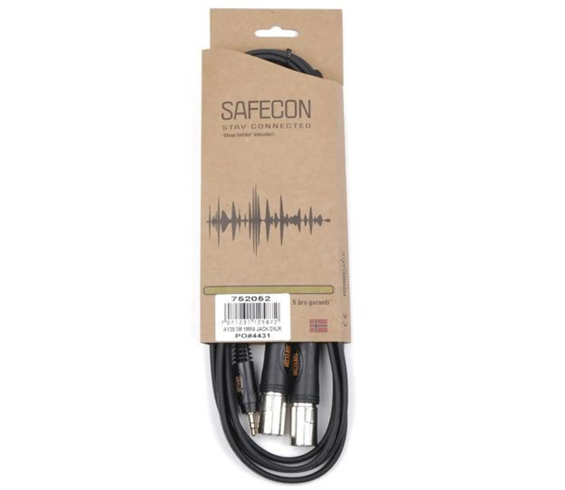 SAFECON AY20 3m minijack/2 XLR hann