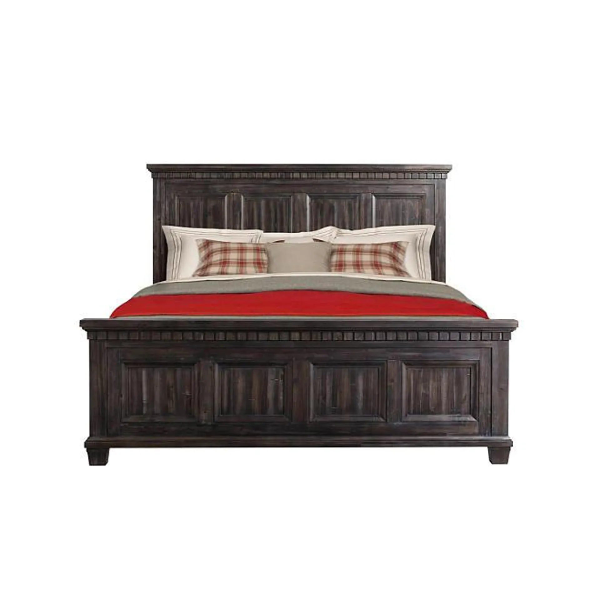 Society Den Steele Panel Bed in Dark Brown, Assorted Sizes