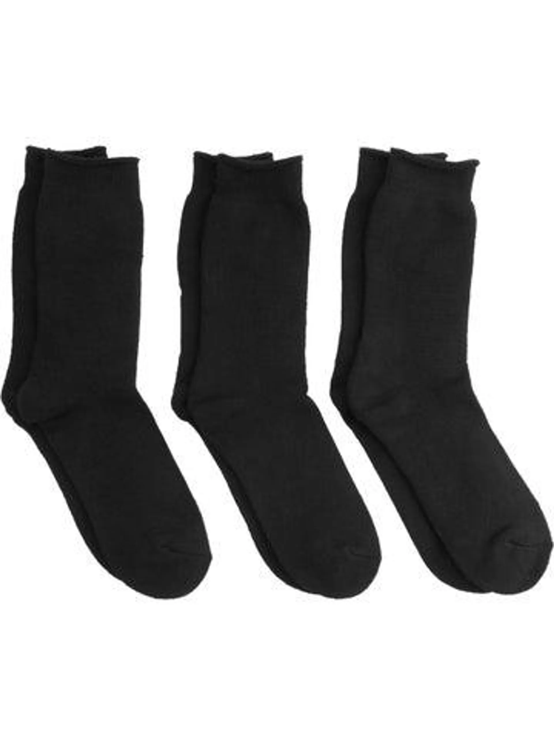 Men's 3 Pack Thermal Socks in Black