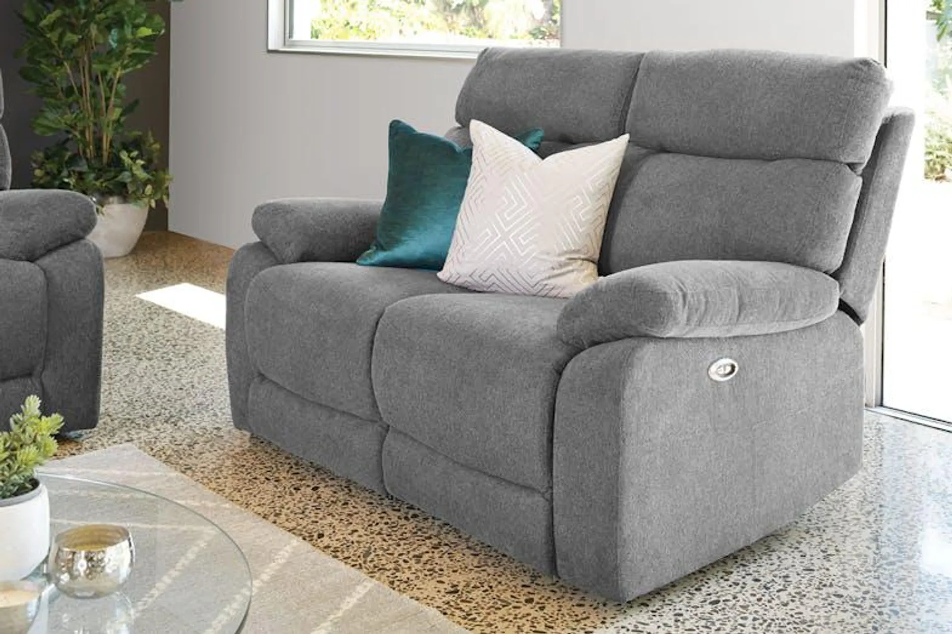 Genesis 2 Seater Fabric Electric Recliner Sofa