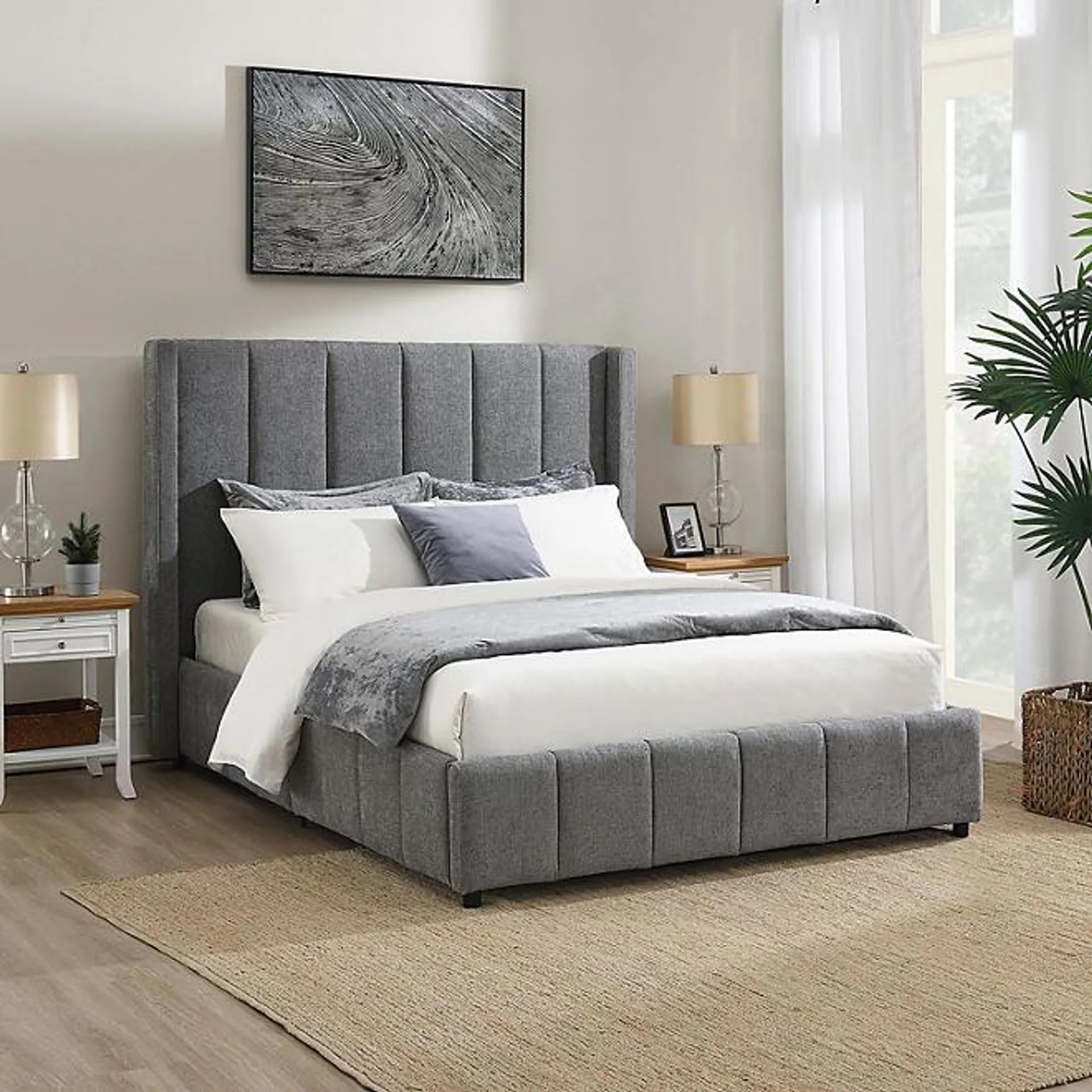 Member's Mark Harlow Upholstered Bed, Assorted Sizes & Colors