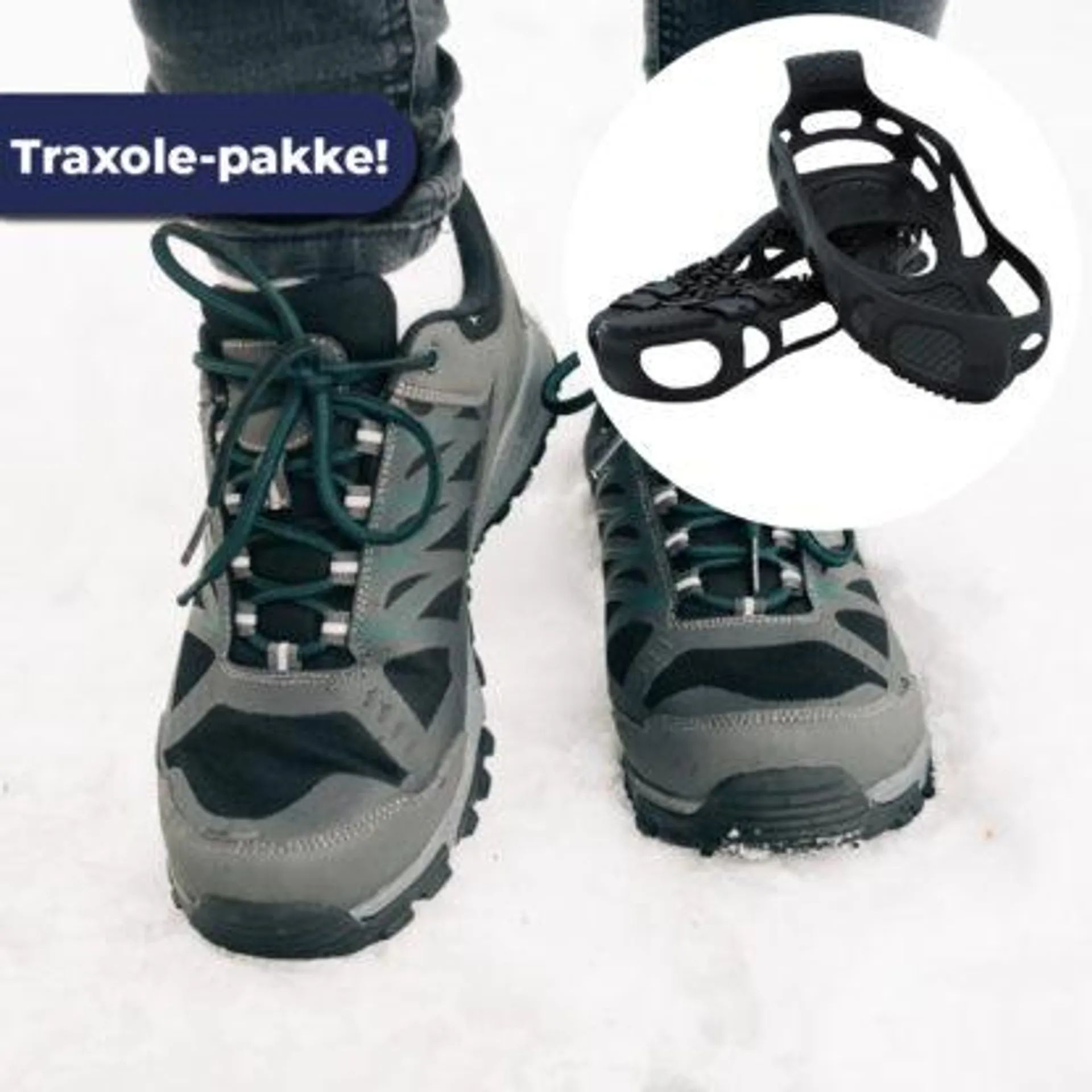 Traxole Piggsko Training Black/Green og skobeskytter-pakke, Dame/Herre