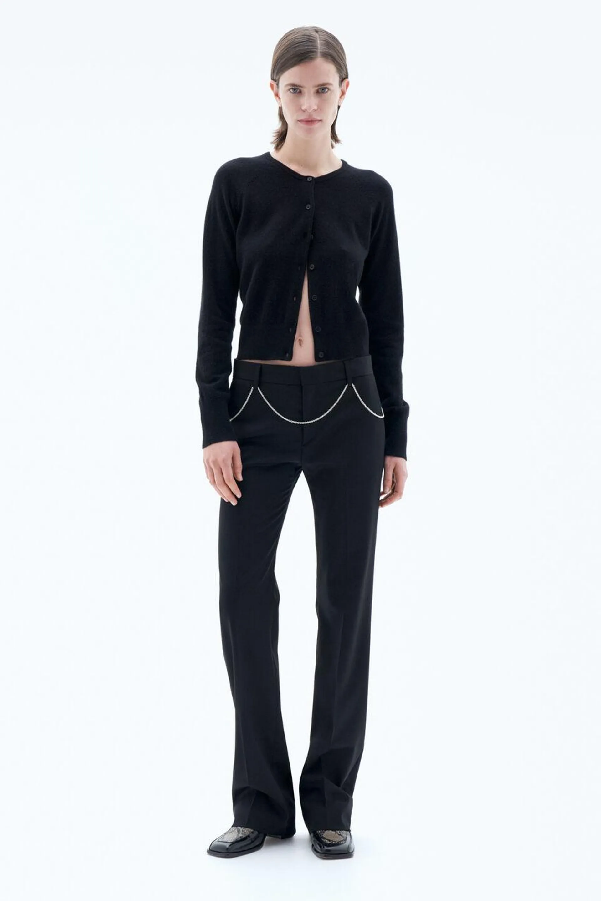 Bootcut Trousers Black