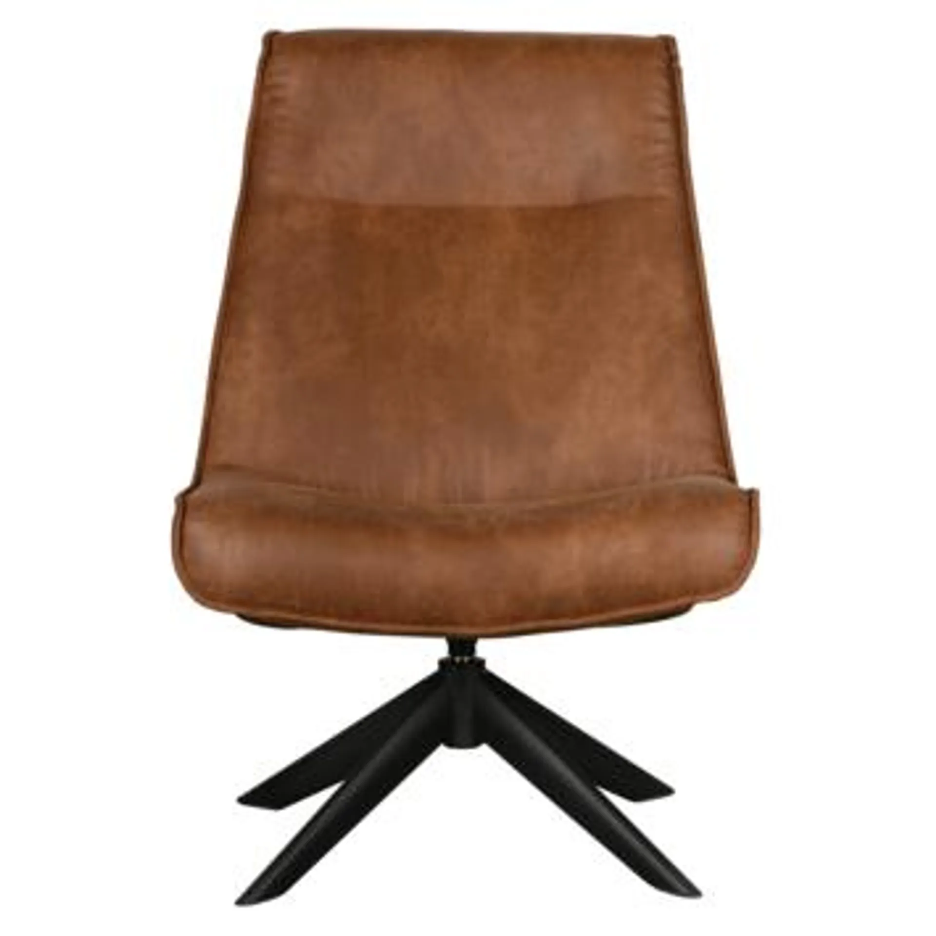 Draaifauteuil Skyler kunstleer cognac