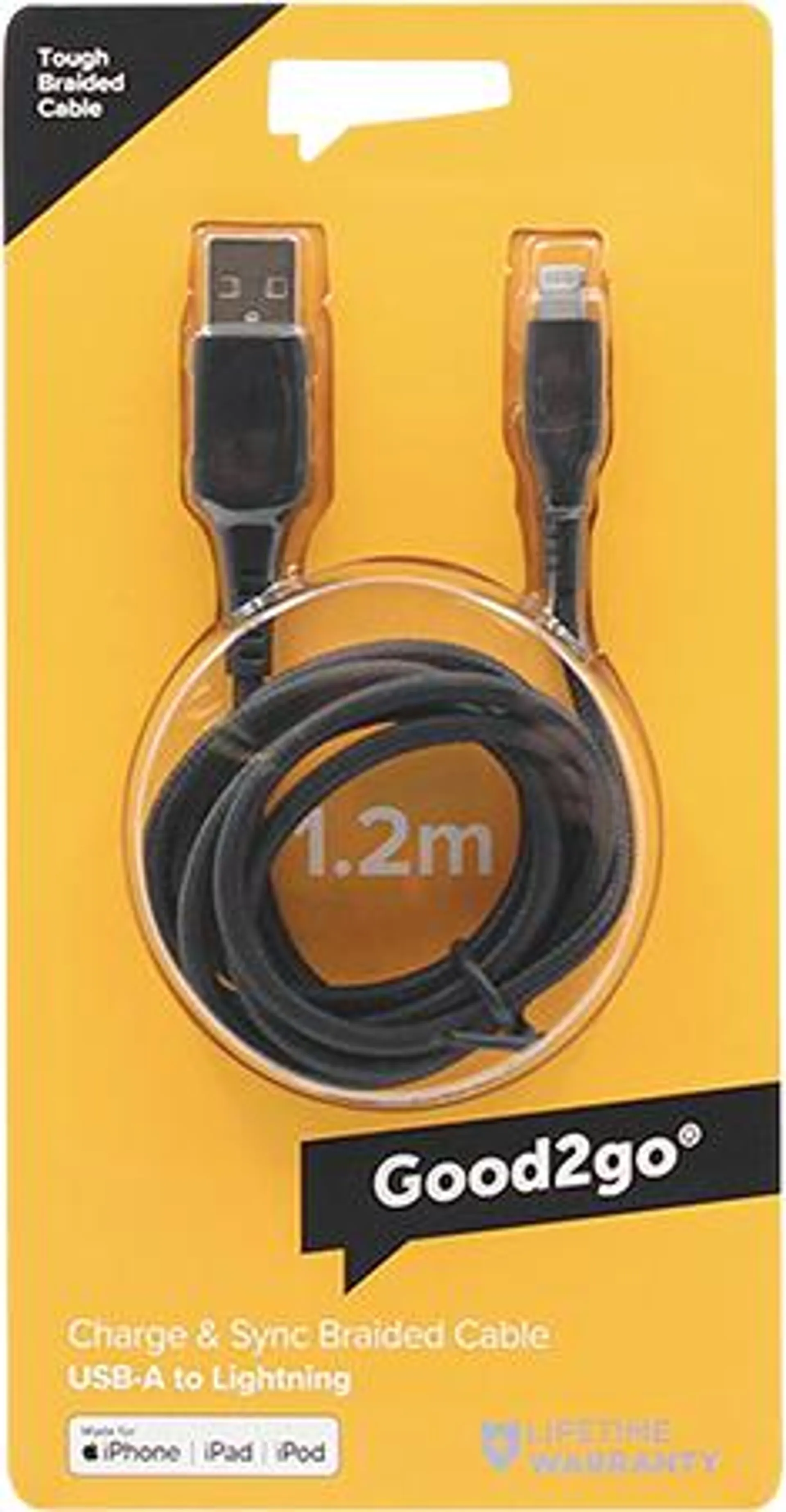 Braided Cable USB-A to Lightning - 1.2m