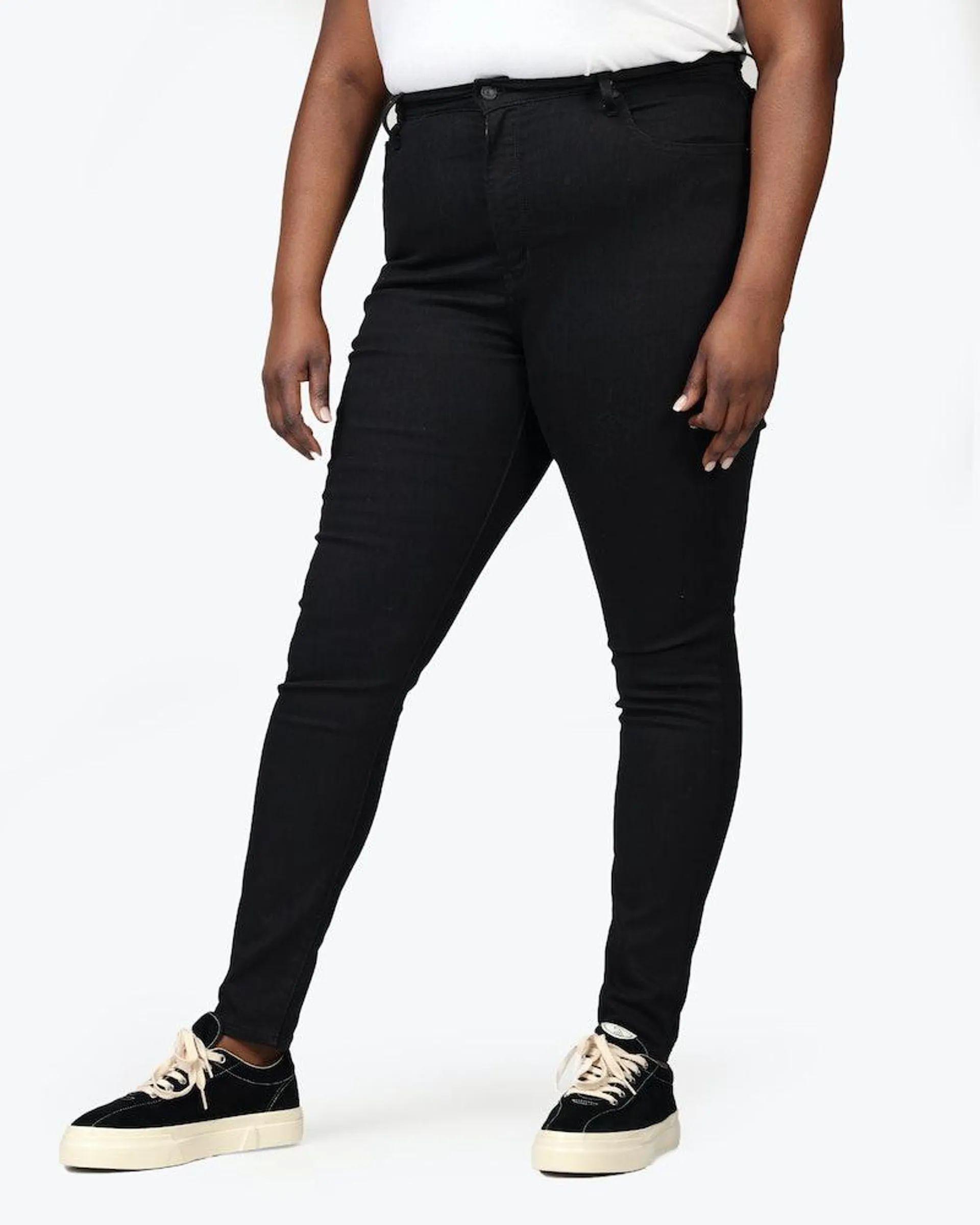 Mile High Super Skinny Svart Jeans (Plus)
