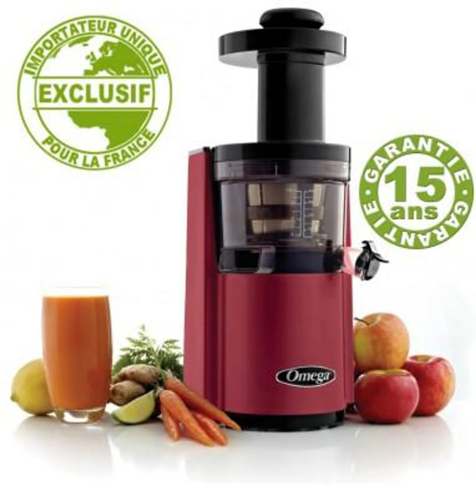 Extracteur de jus Omega VSJ843 - Rouge