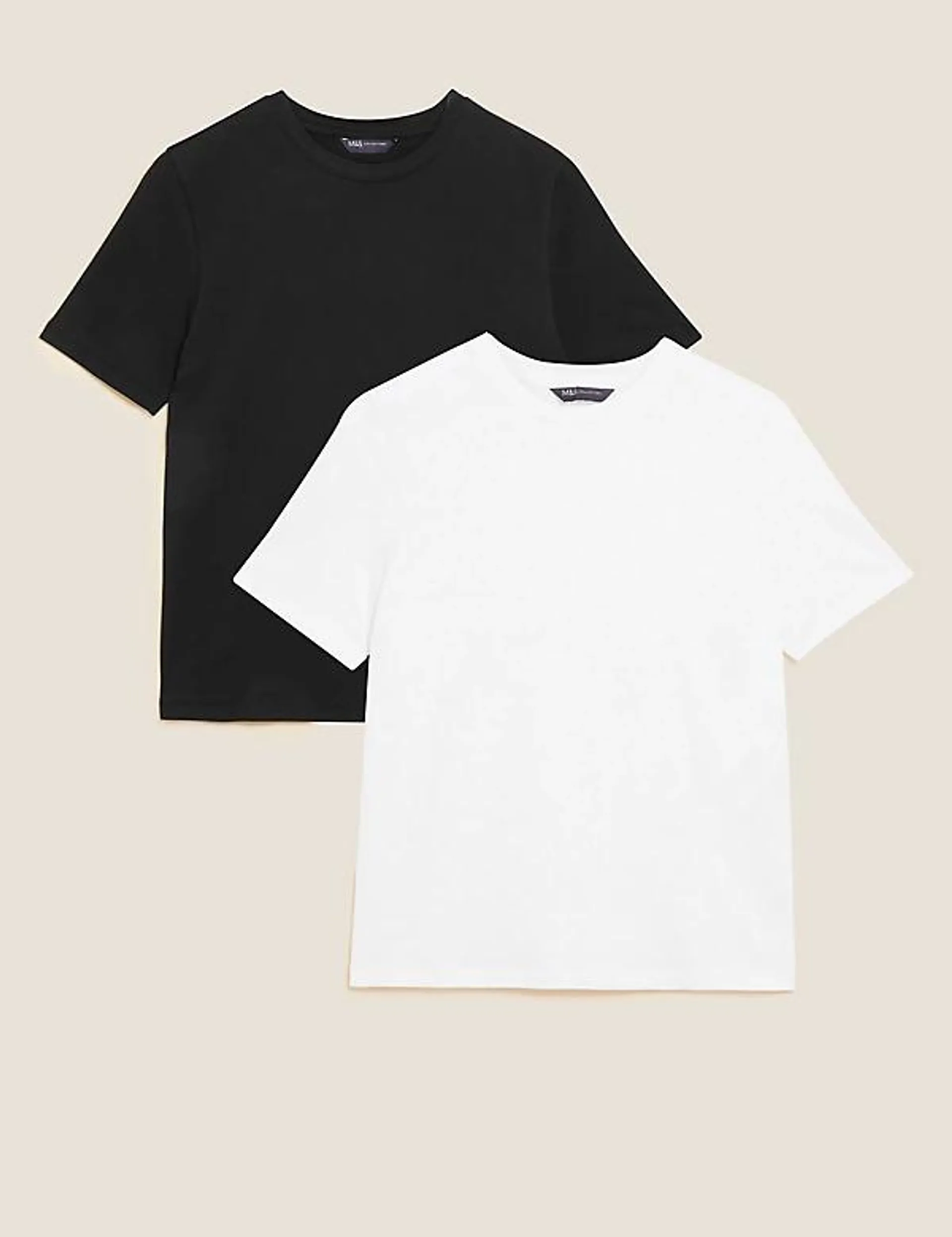 2pk Pure Cotton Everyday Fit T-Shirts