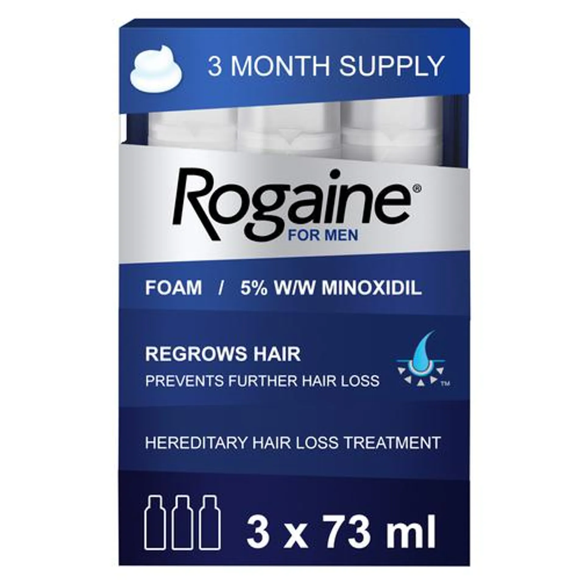 Regaine Men Foam 5% 60's Triple Pack