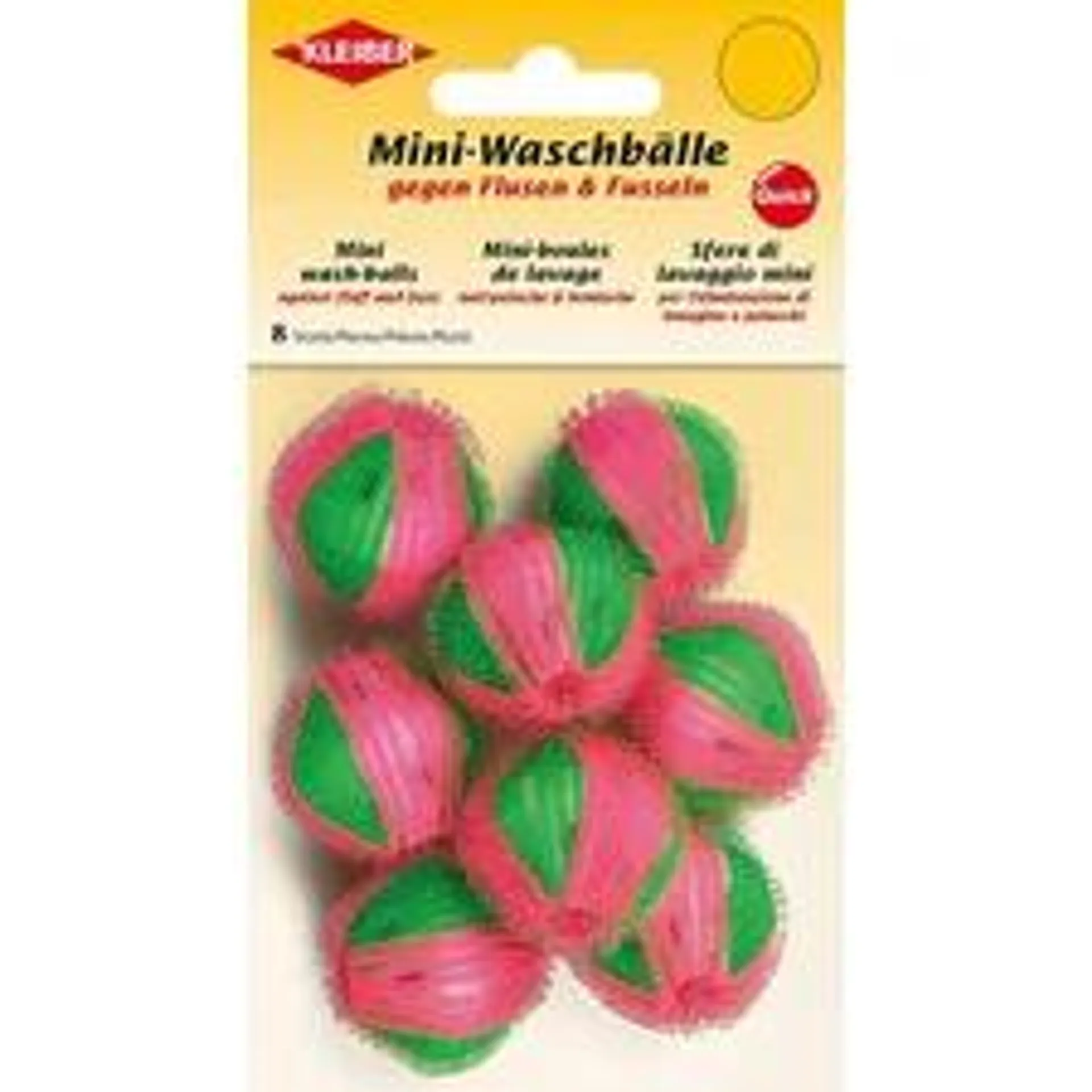 Mini boules de lavage, rose/vert
