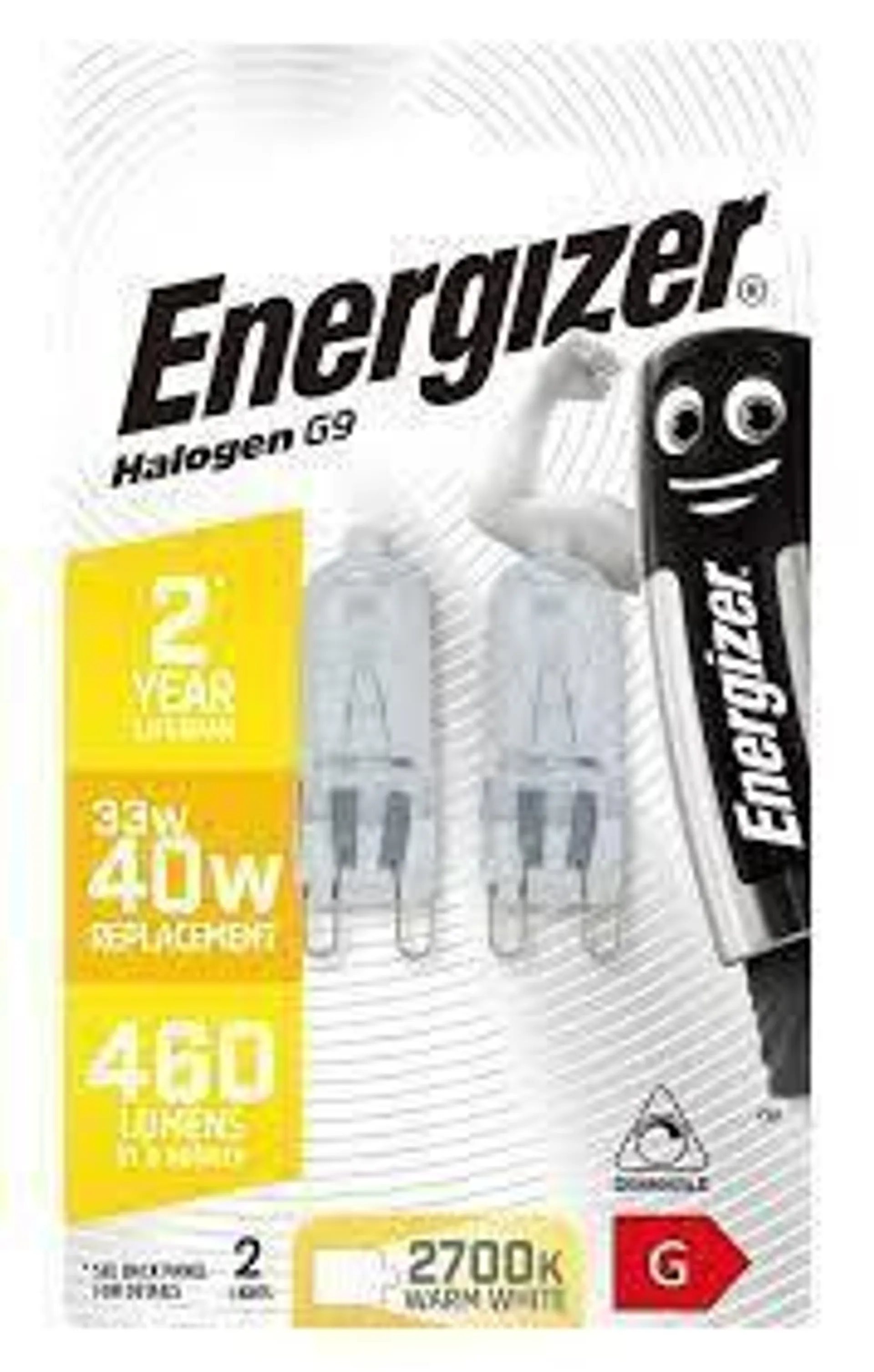 Energizer Halogen G9 33w Dimmable Bulbs