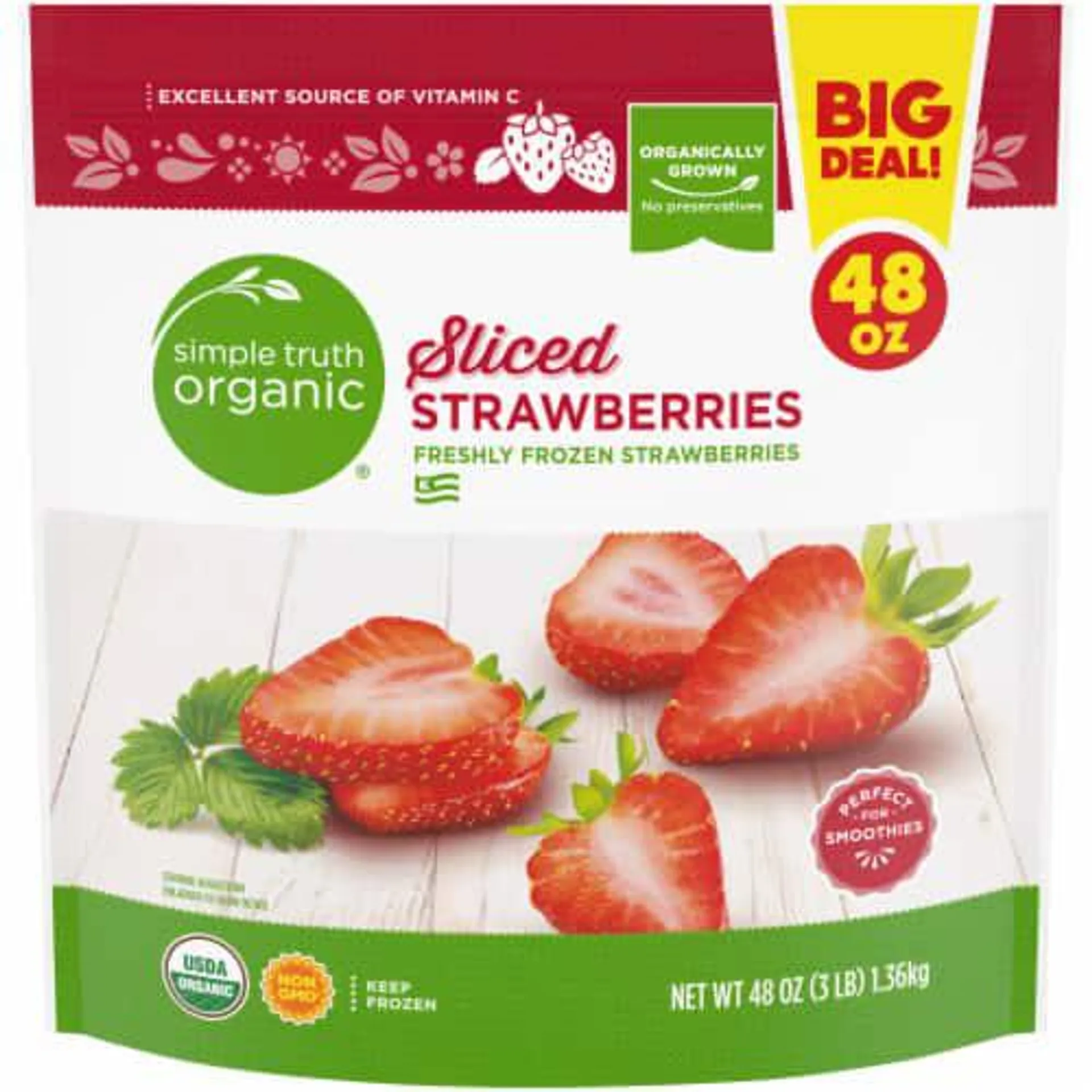 Simple Truth Organic® Freshly Frozen Sliced Strawberries BIG Deal!