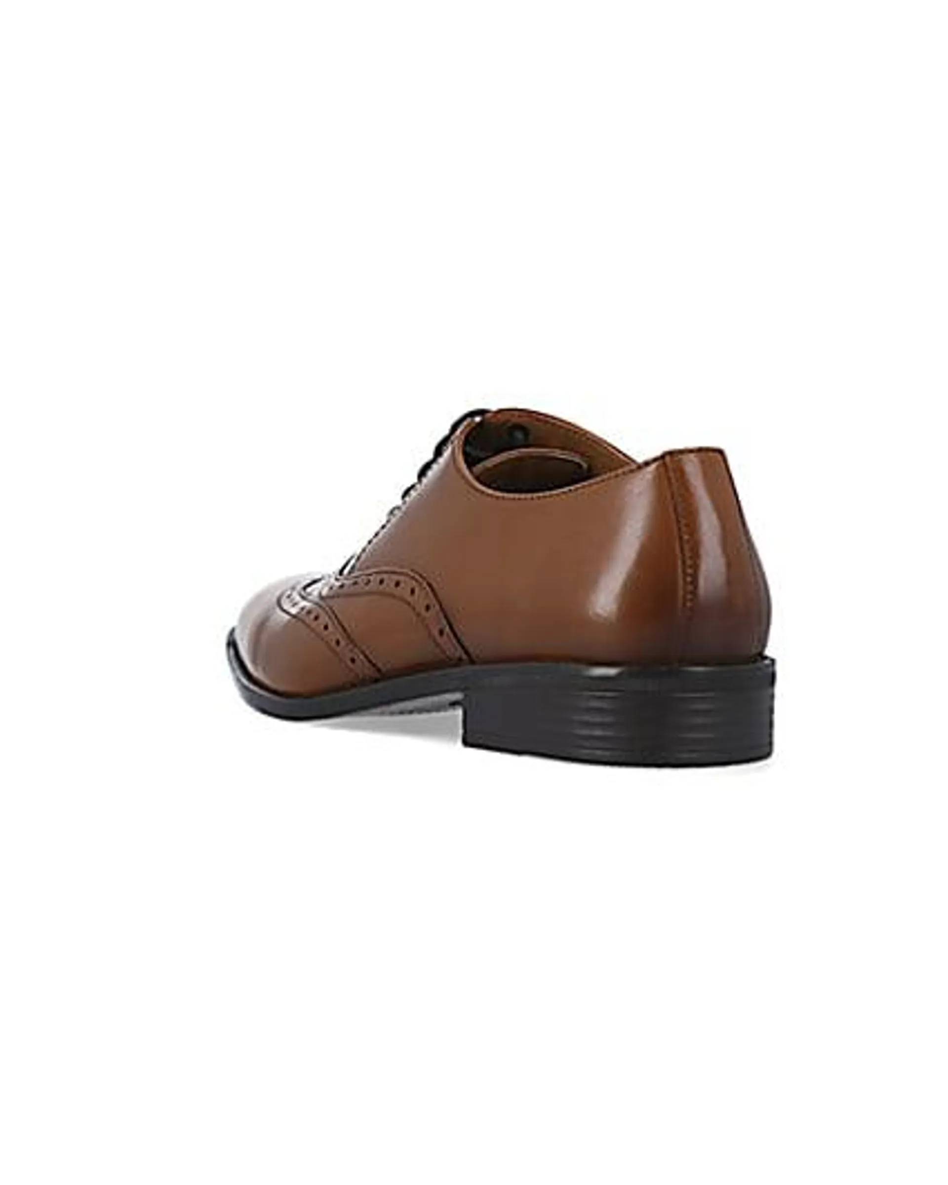 Brown brogue derby shoes