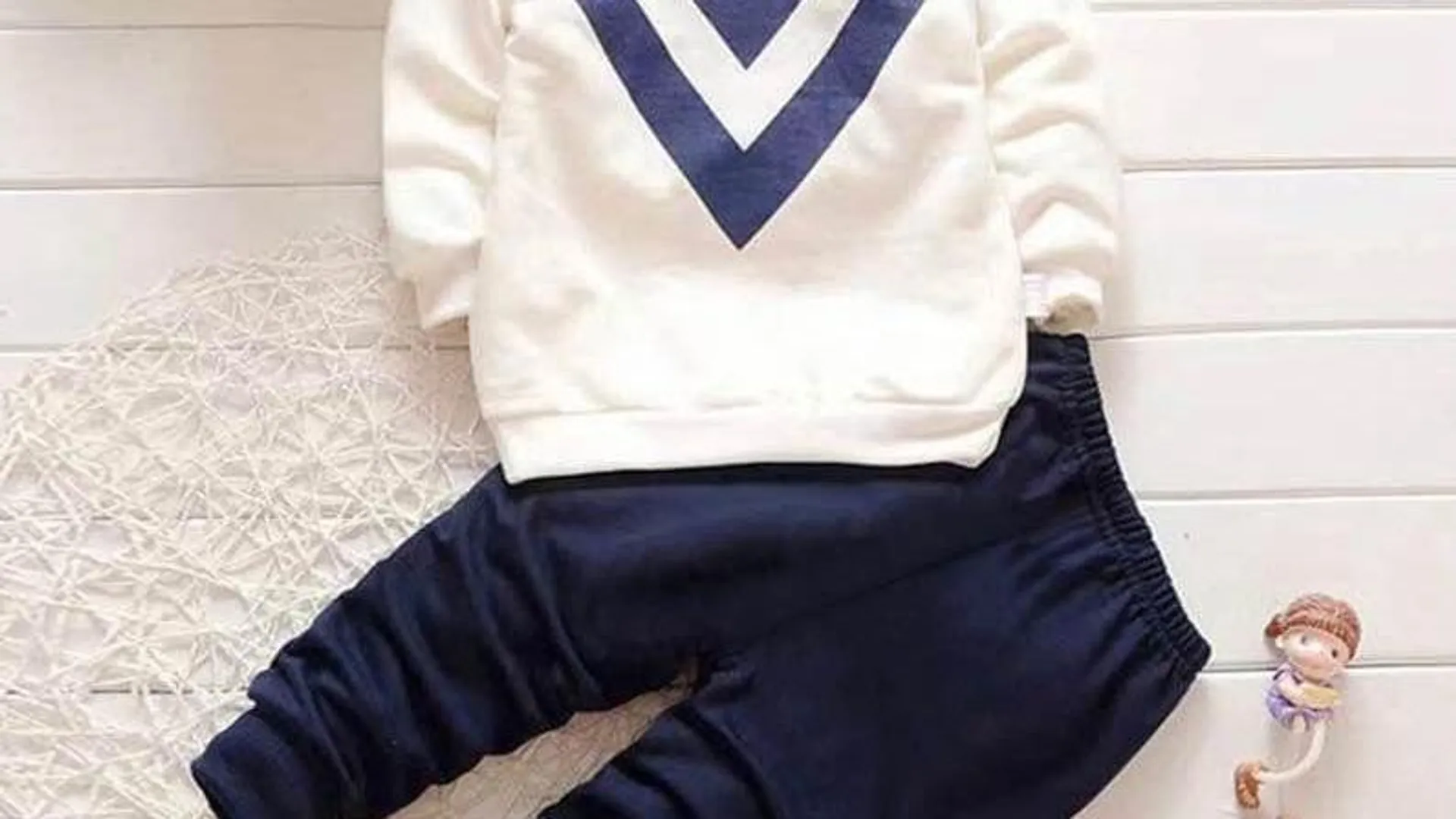 Boy Striped Pullover Sweatshirt & Pants set