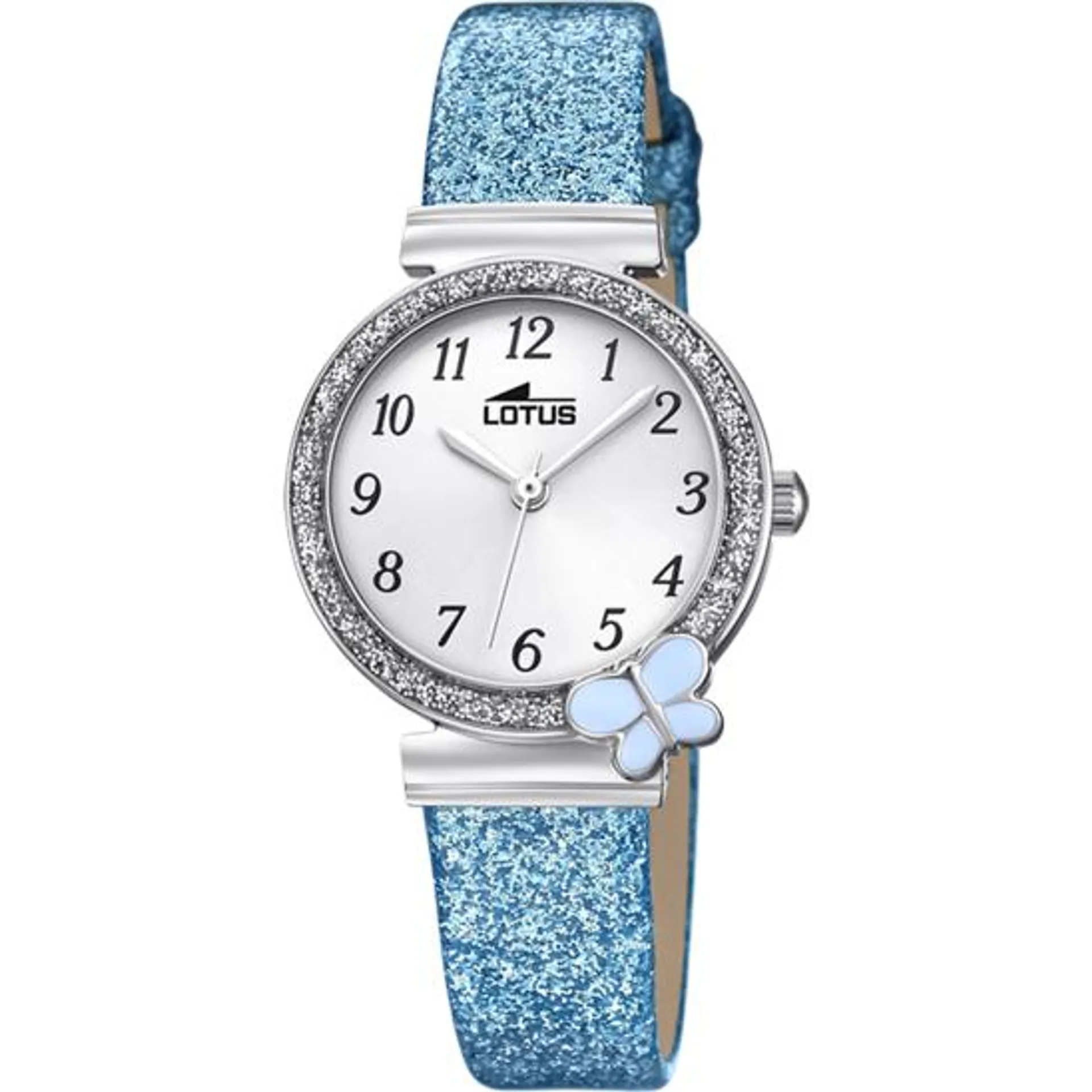 RELOJ INFANTIL LOTUS CON ESFERA PLATEADA 18584/3