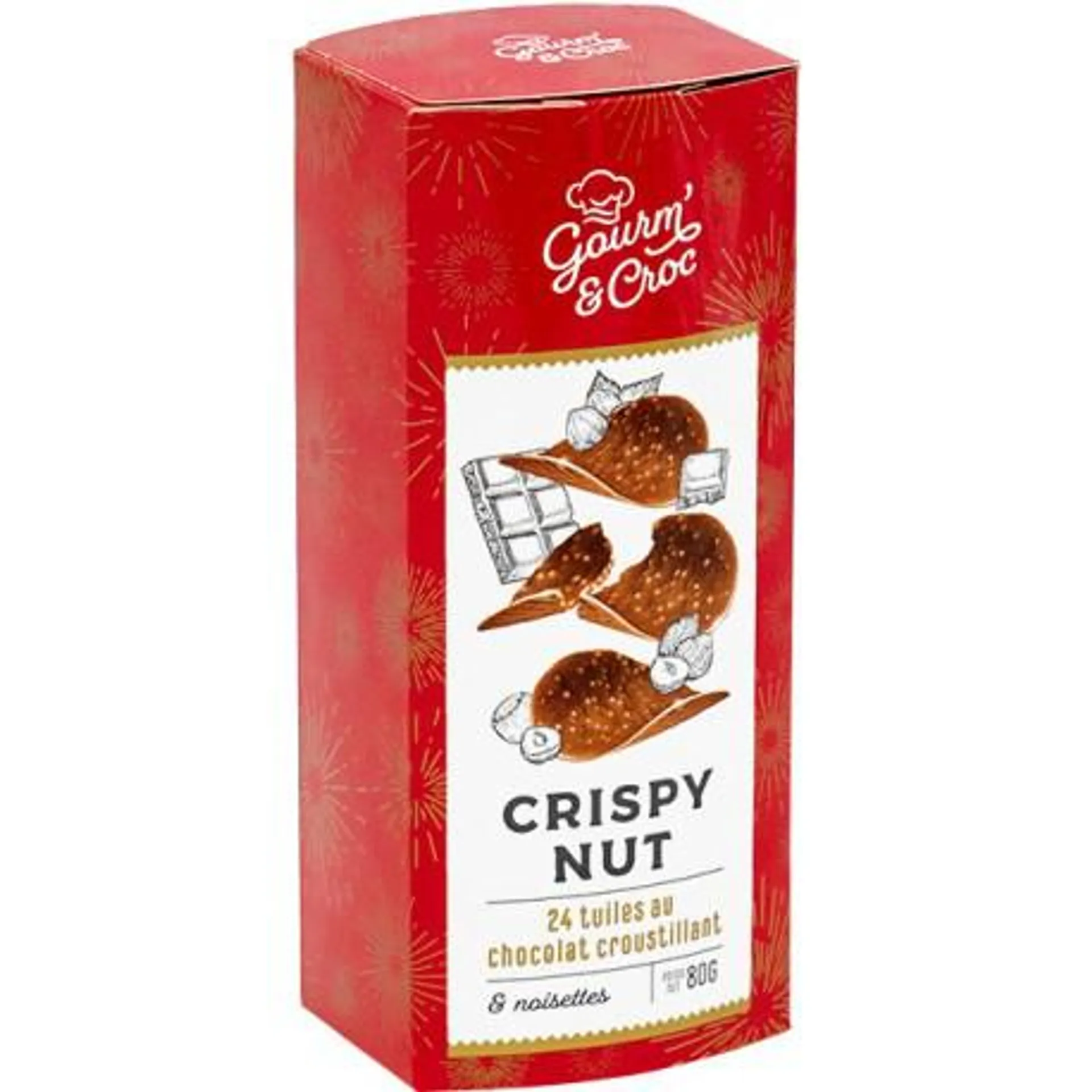 "Crispy Nut" Tuiles de chocolat croustillant et noisettes