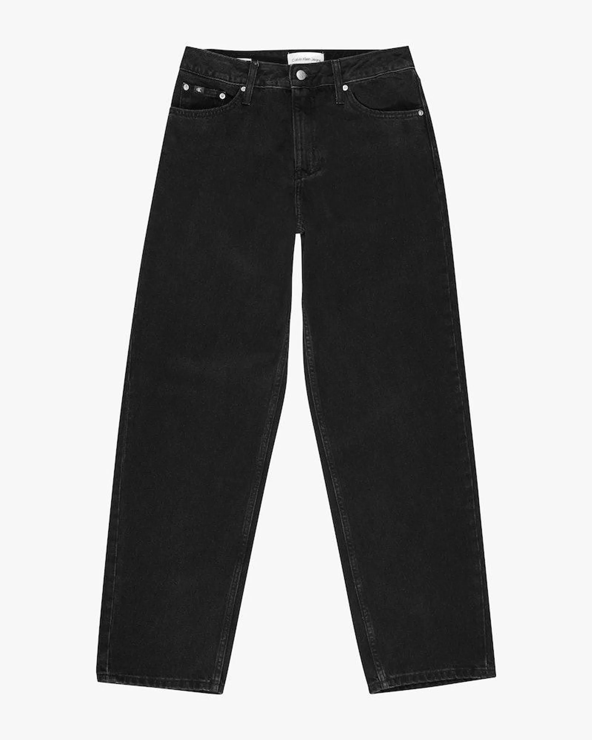 90's Straight Svart Jeans