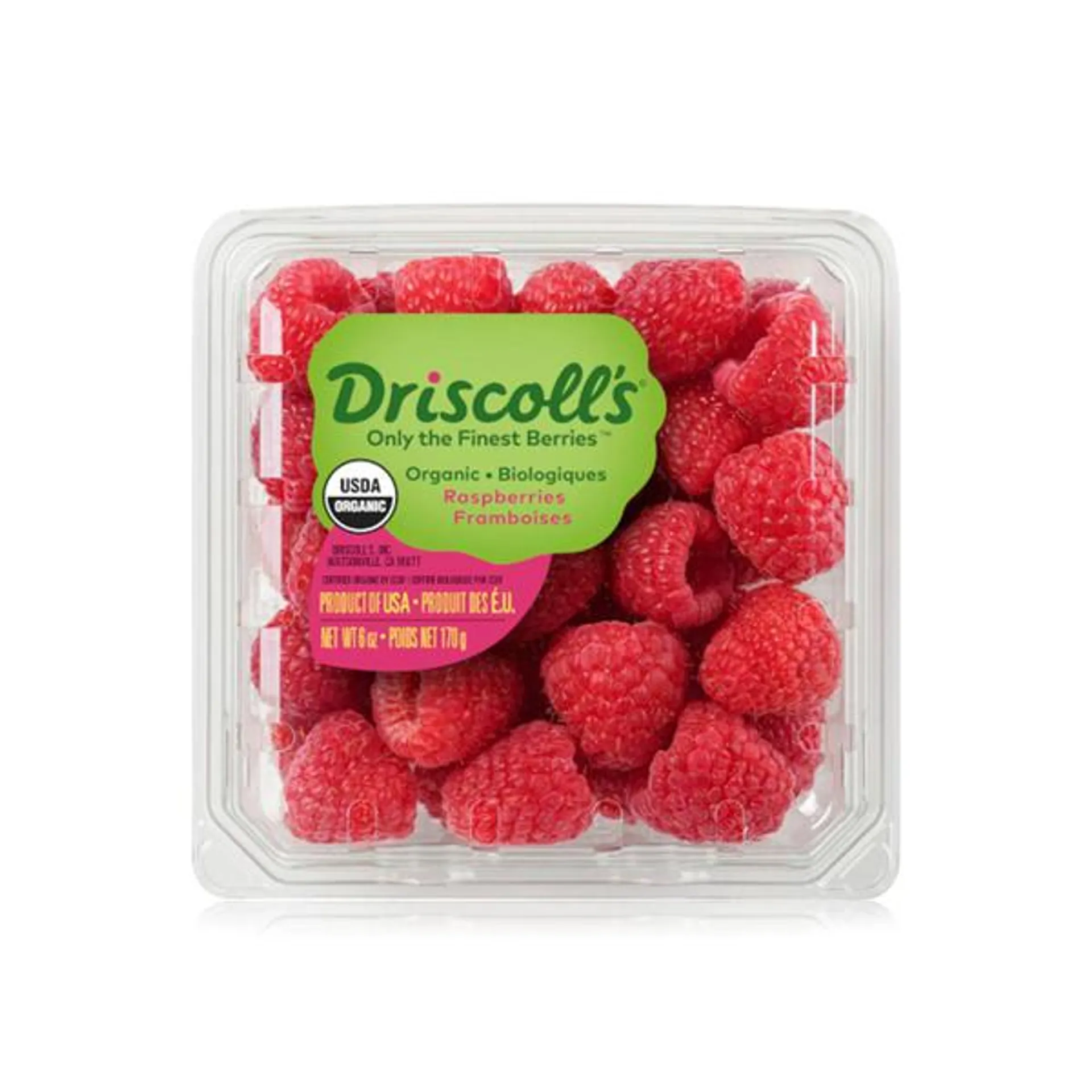 Driscoll's organic raspberries 170g