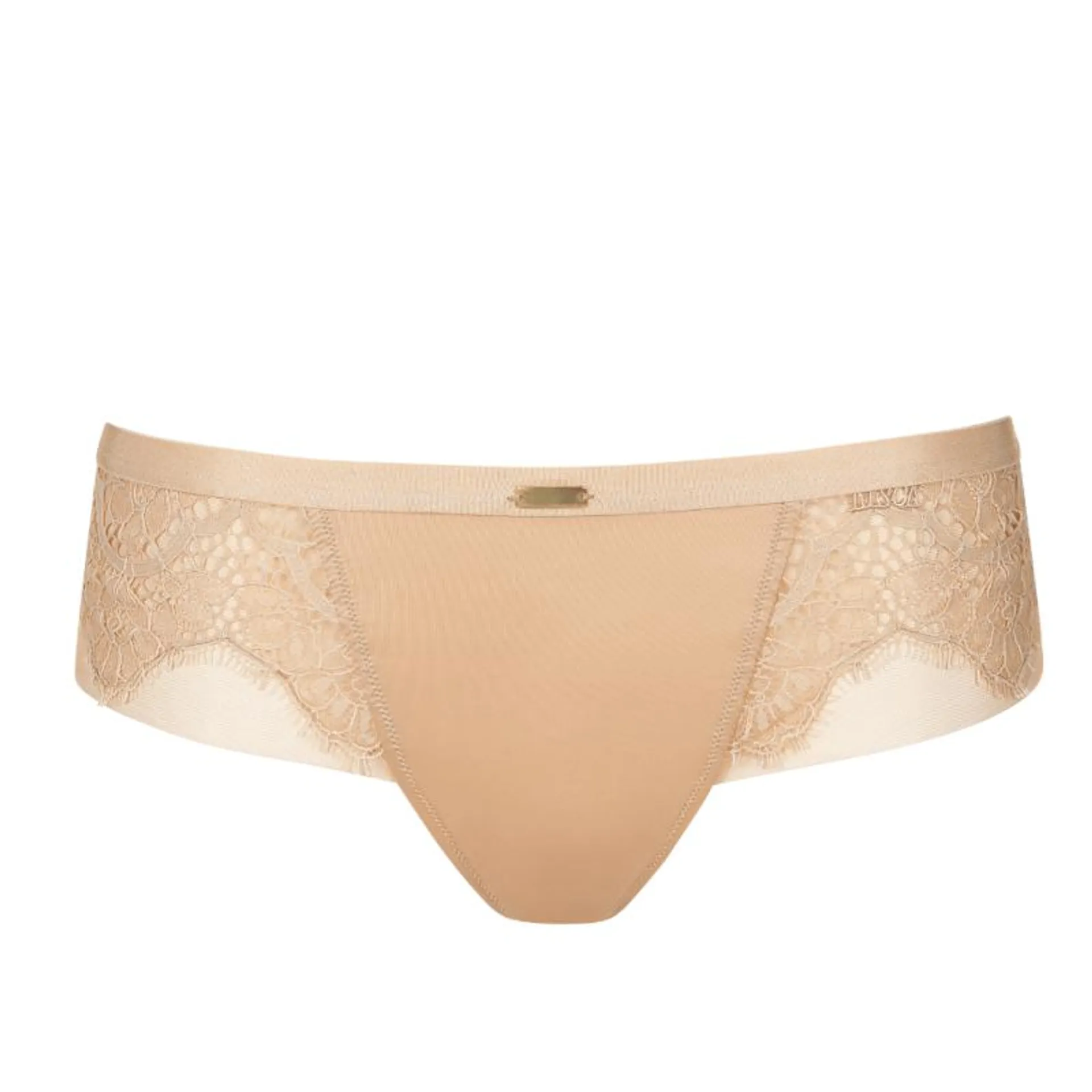 LIS-12324-PD- Brasiliana Diva in raso e pizzo - beige