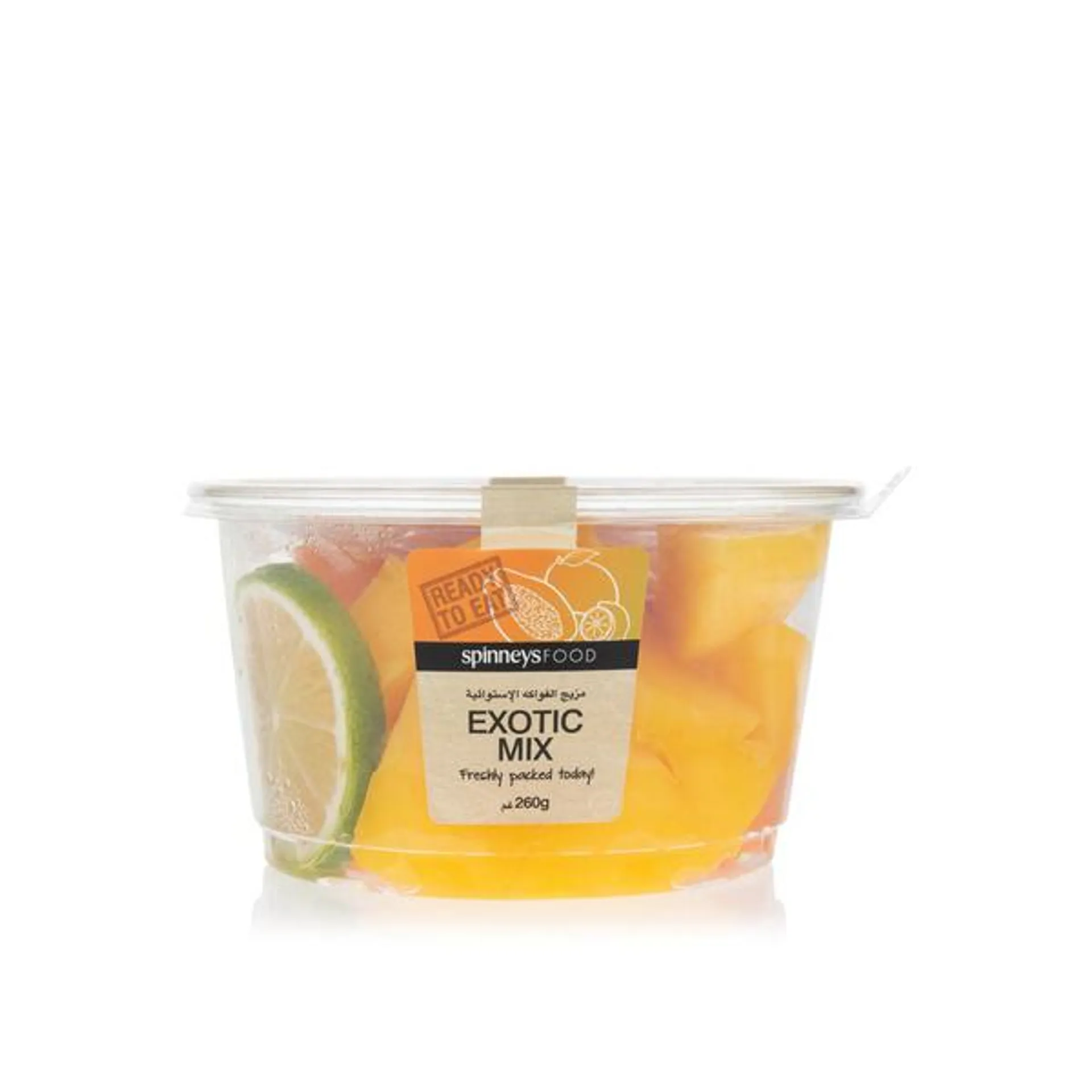 SpinneysFOOD fresh exotic mixed cut fruit pot 260g