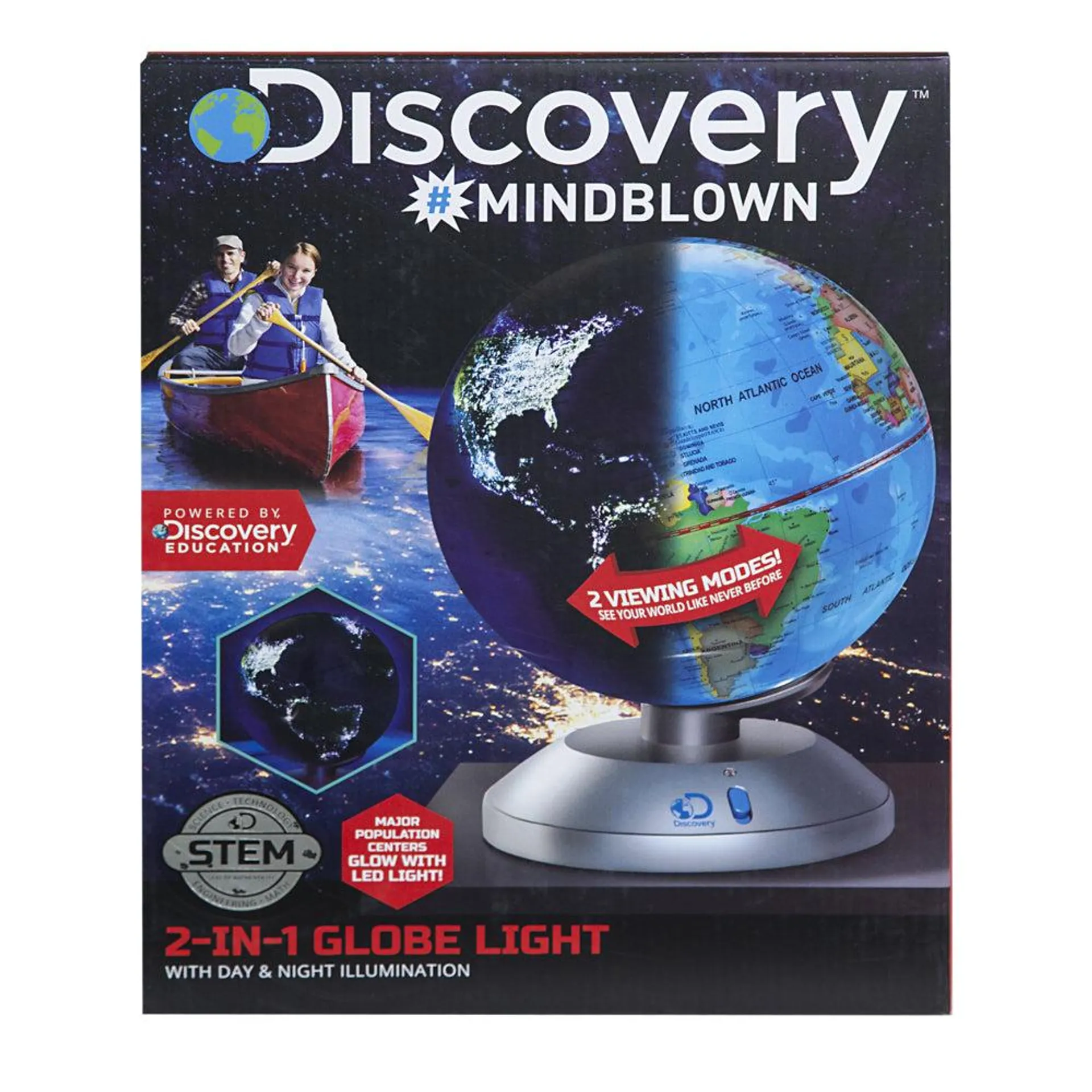 Discovery - Globe terrestre lumineux 2 en 1